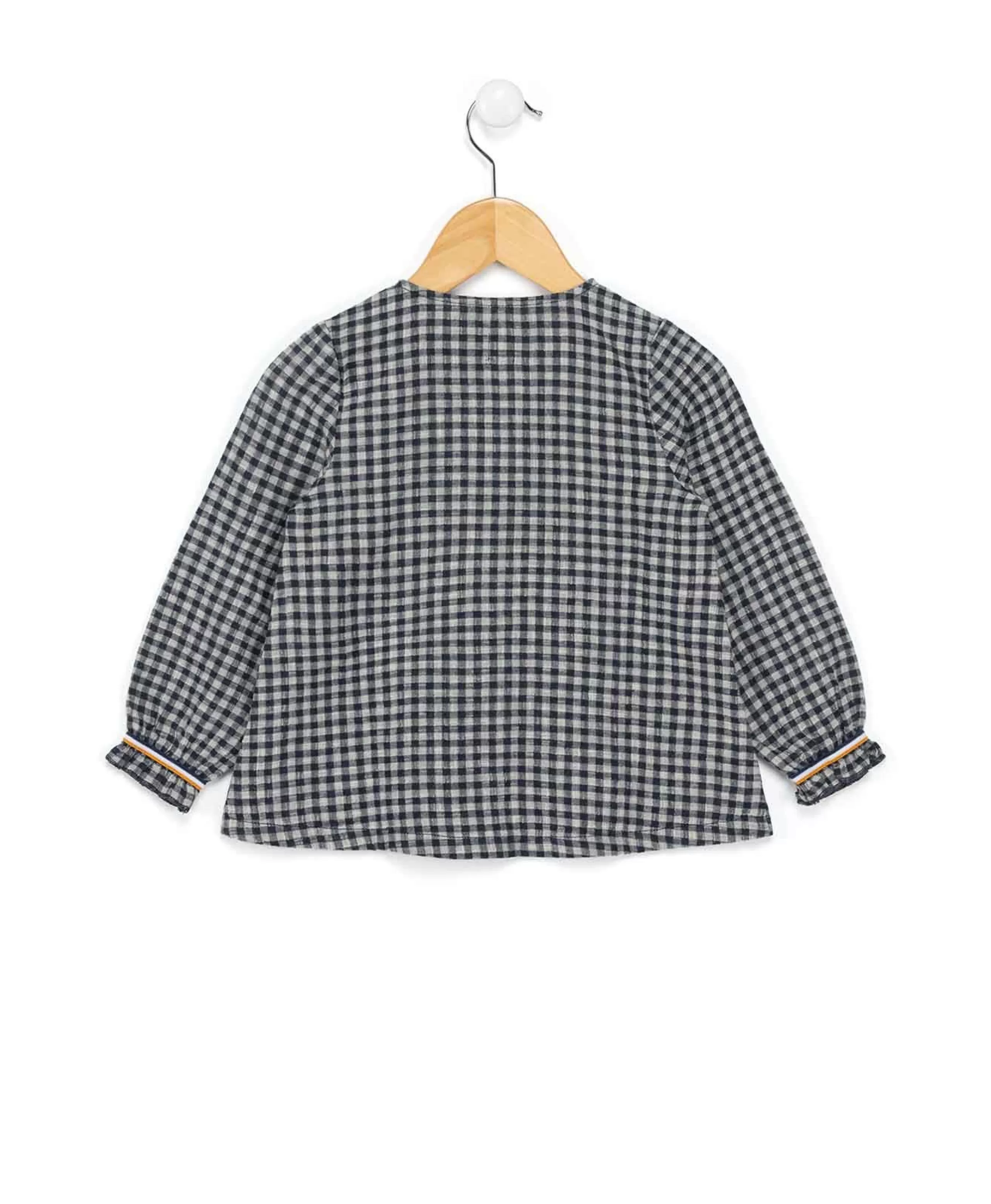 BLOUSE ML CARREAUX CHAMOINE*Terre de Marins Shop