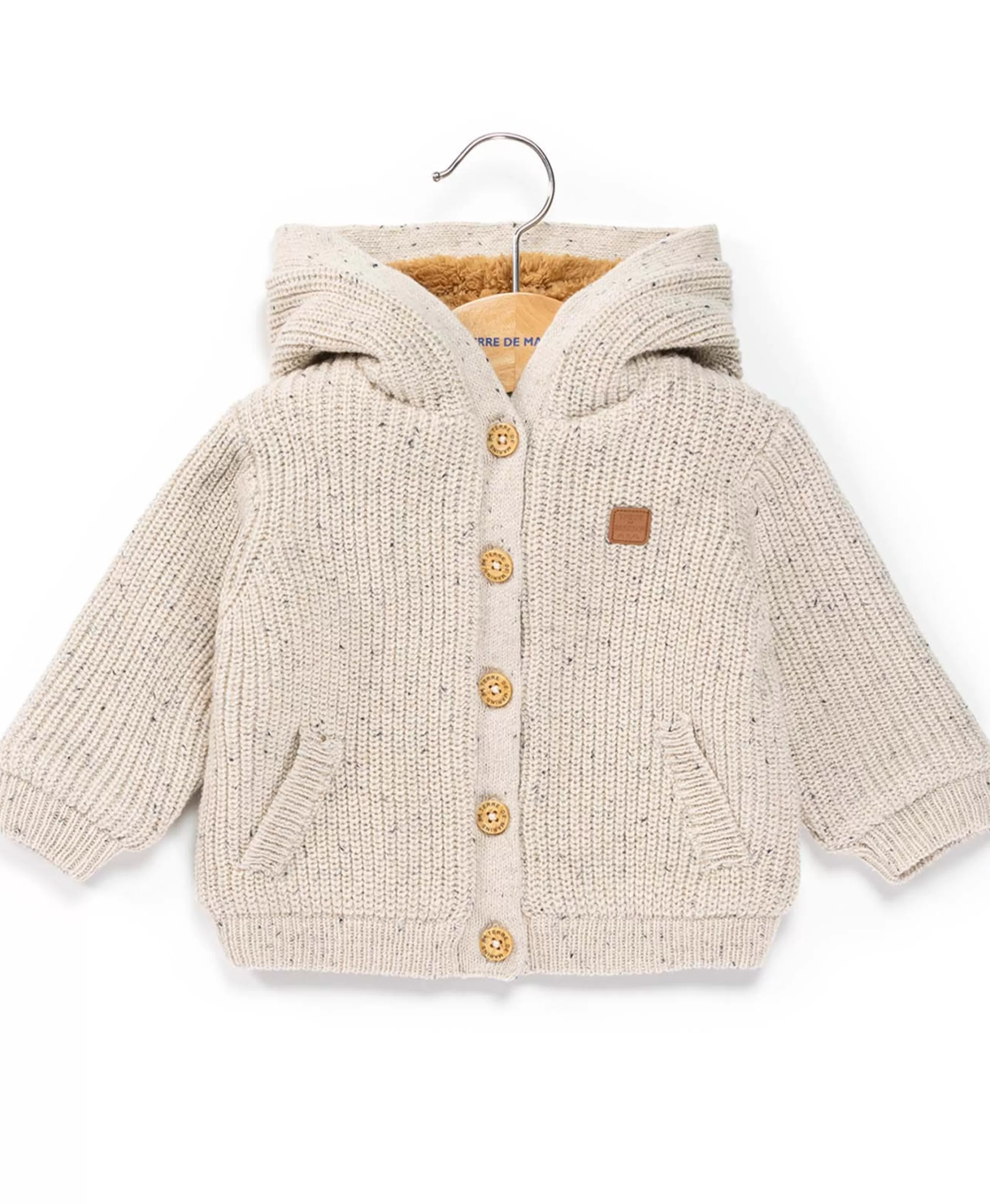 CARDIGAN TRICOT BEIGE PUCE GEORGES*Terre de Marins New