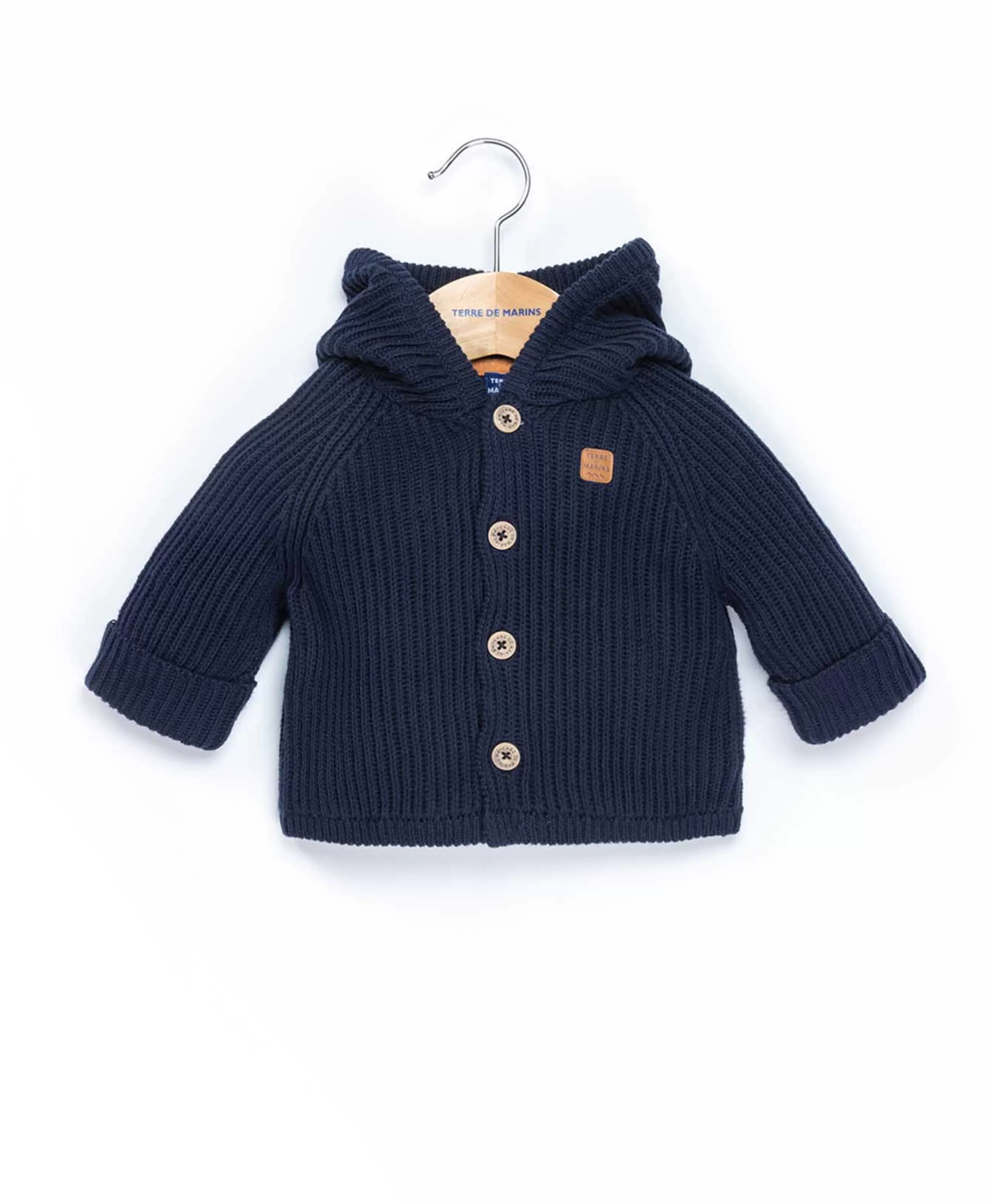 CARDIGAN TRICOT INDIGO MYLEZIO*Terre de Marins Flash Sale