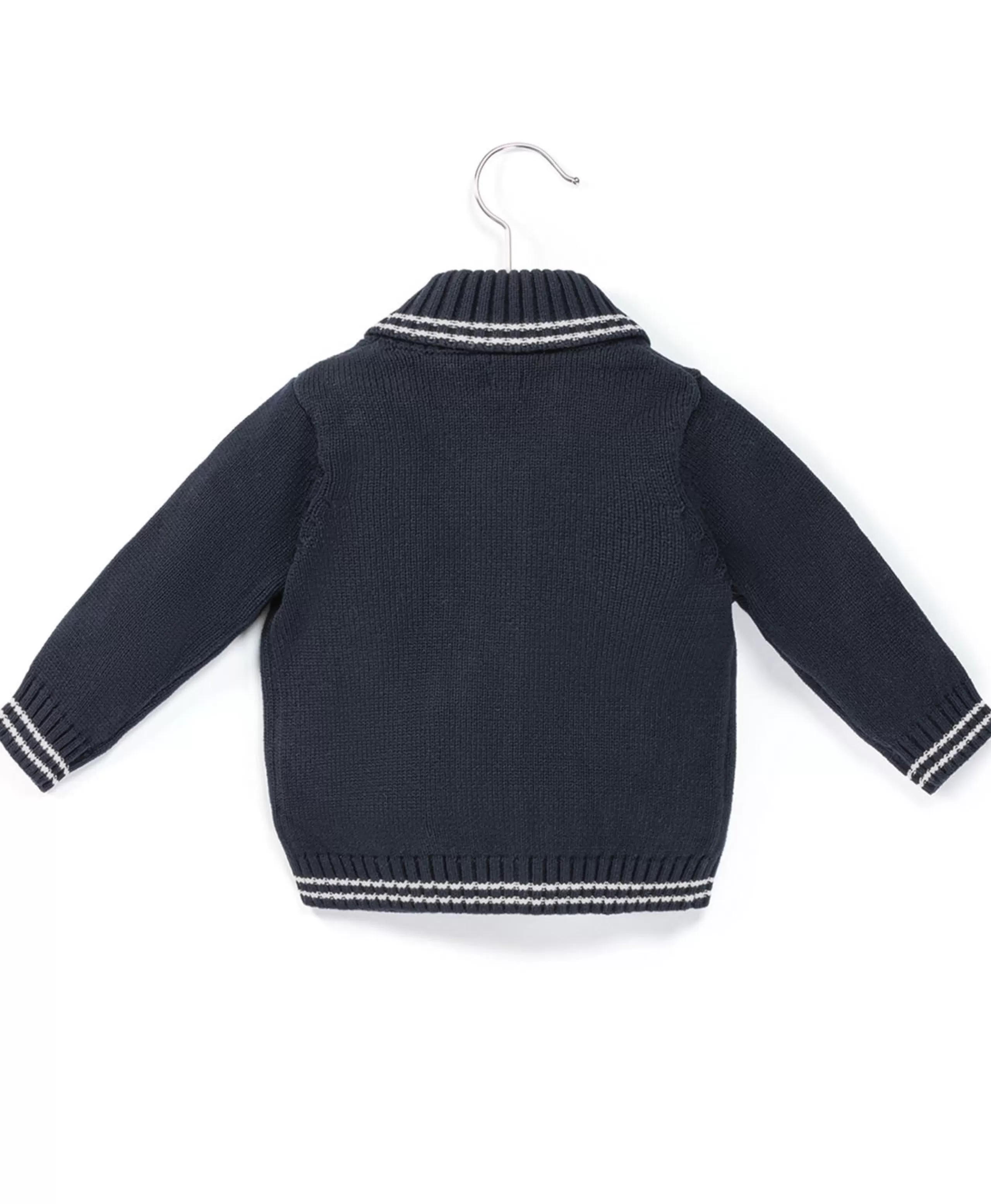 CARDIGAN TRICOT INDIGO TIMONO*Terre de Marins Shop