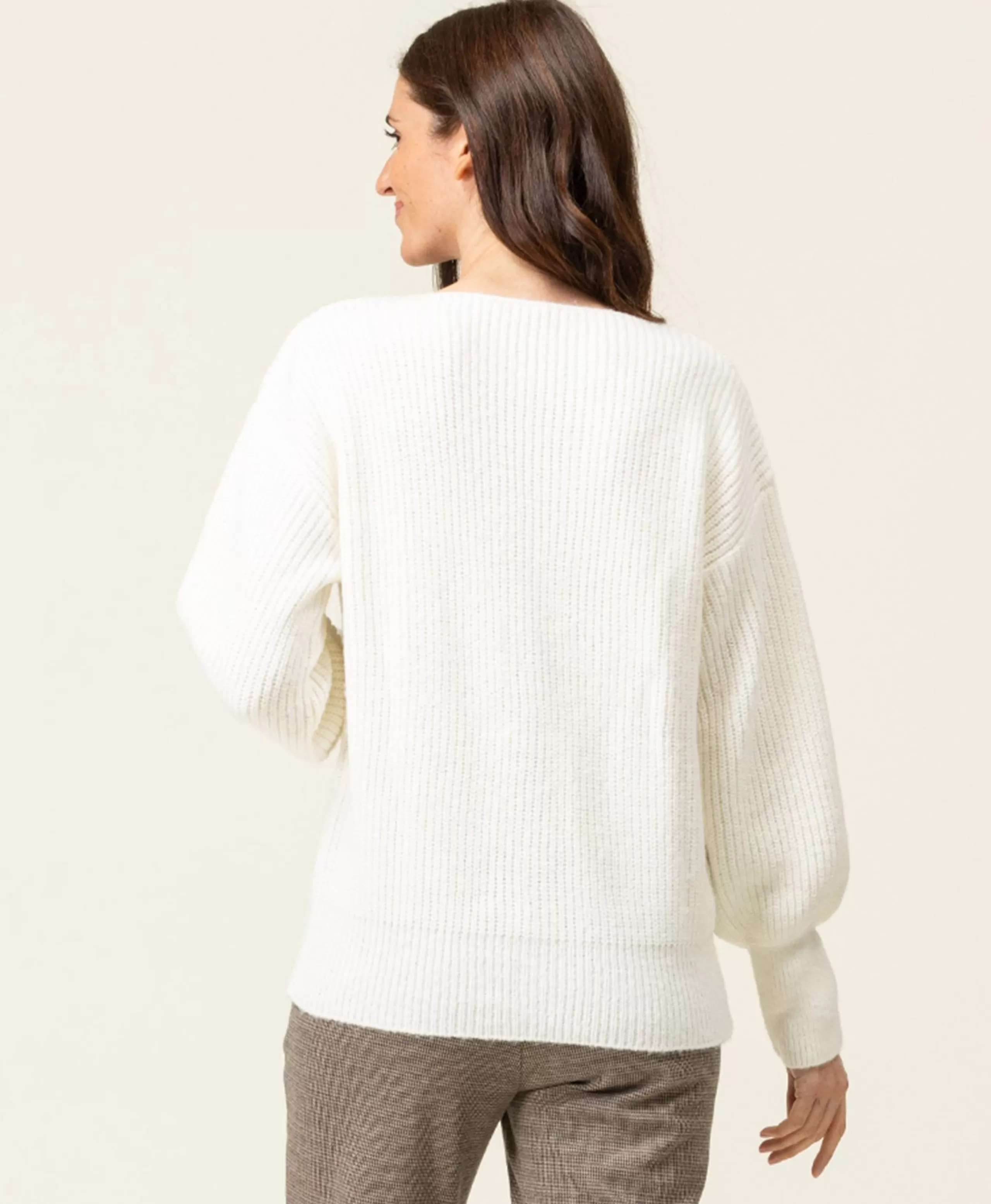 CARDIGAN TRICOT NATUREL KOUROS*Terre de Marins Outlet