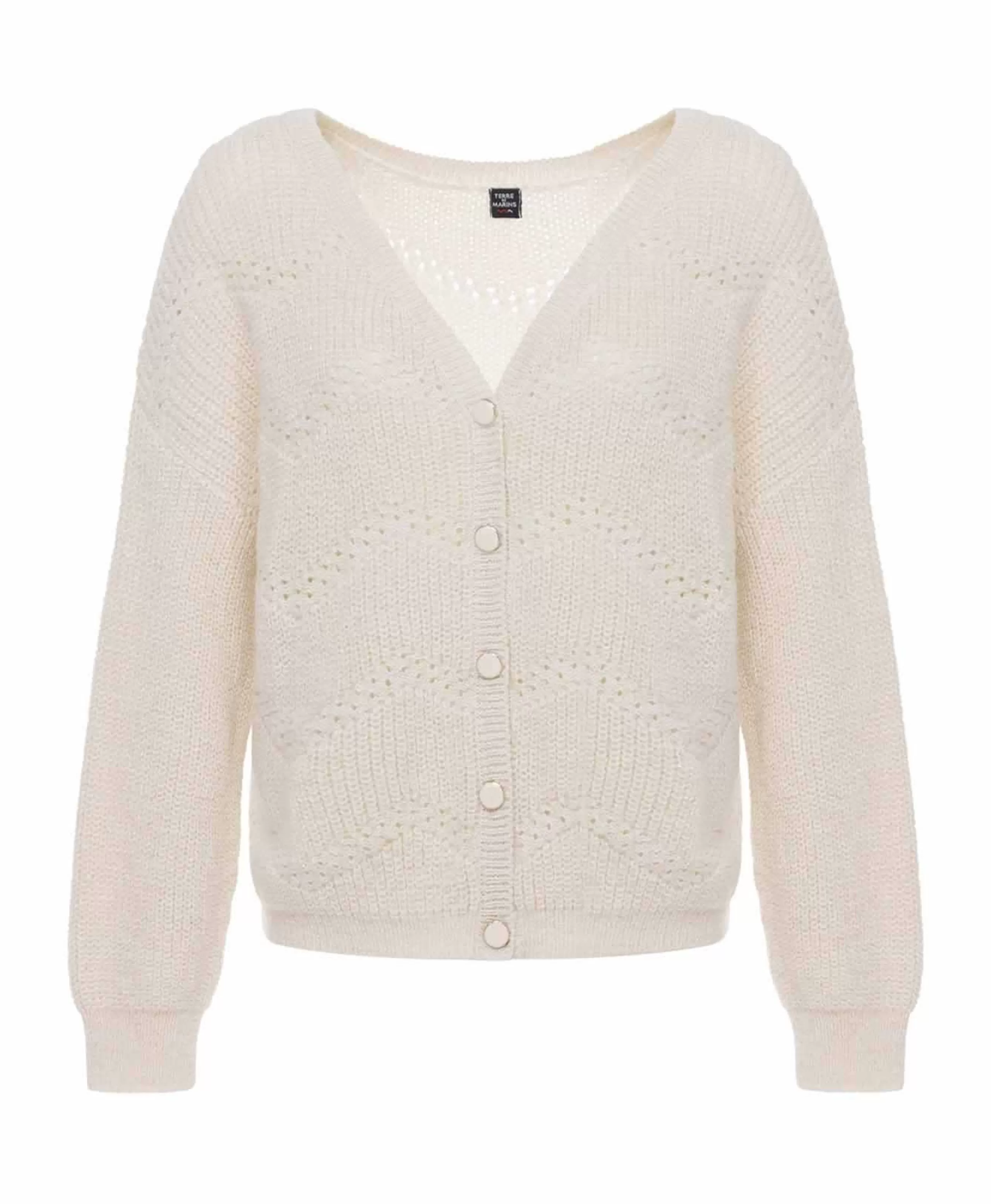 CARDIGAN TRICOT NATUREL TOKAINA*Terre de Marins Store