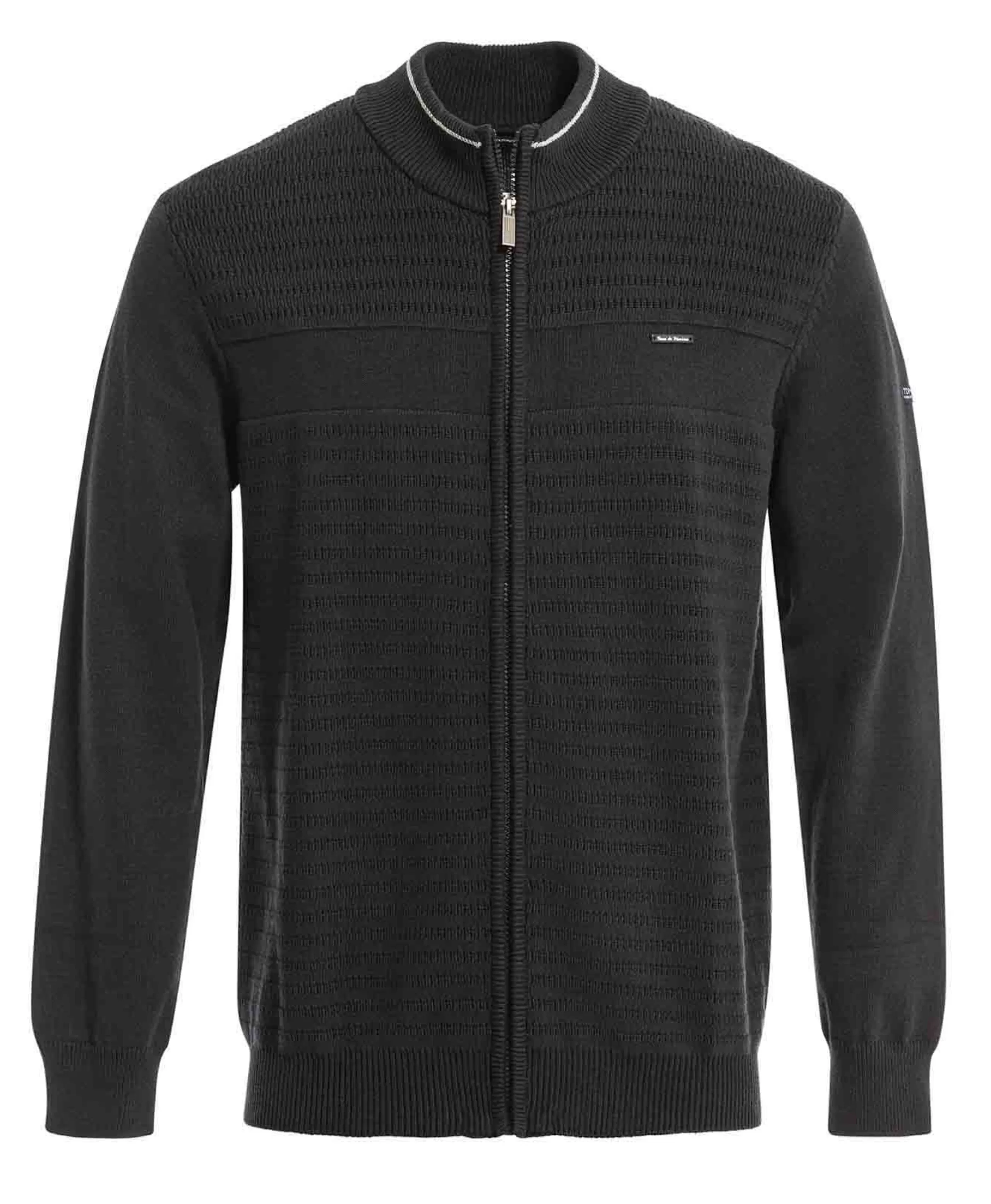 CARDIGAN TRICOT NOIR GAZORI*Terre de Marins Clearance