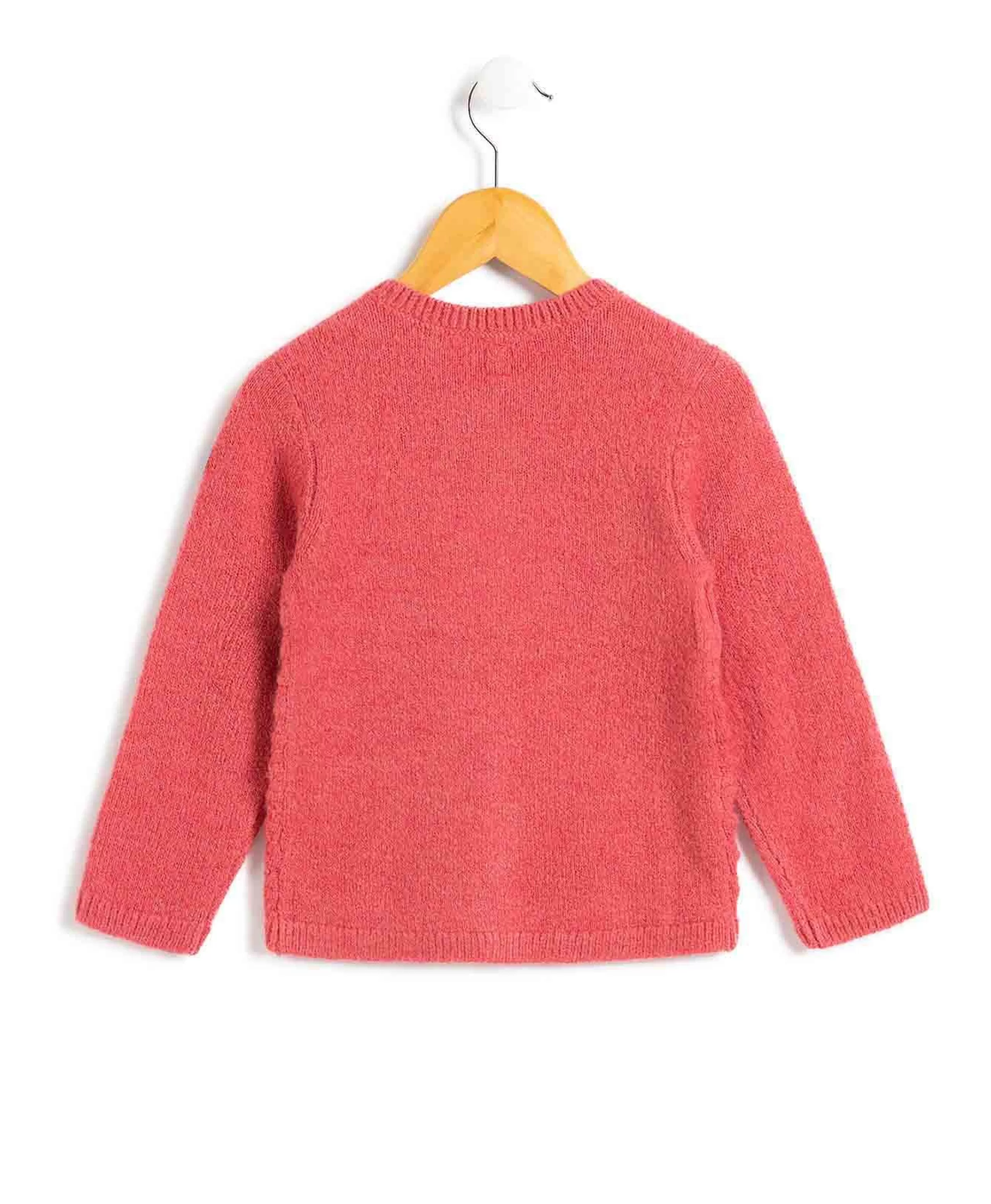 CARDIGAN TRICOT ROSE FONCE GIZAL*Terre de Marins Cheap