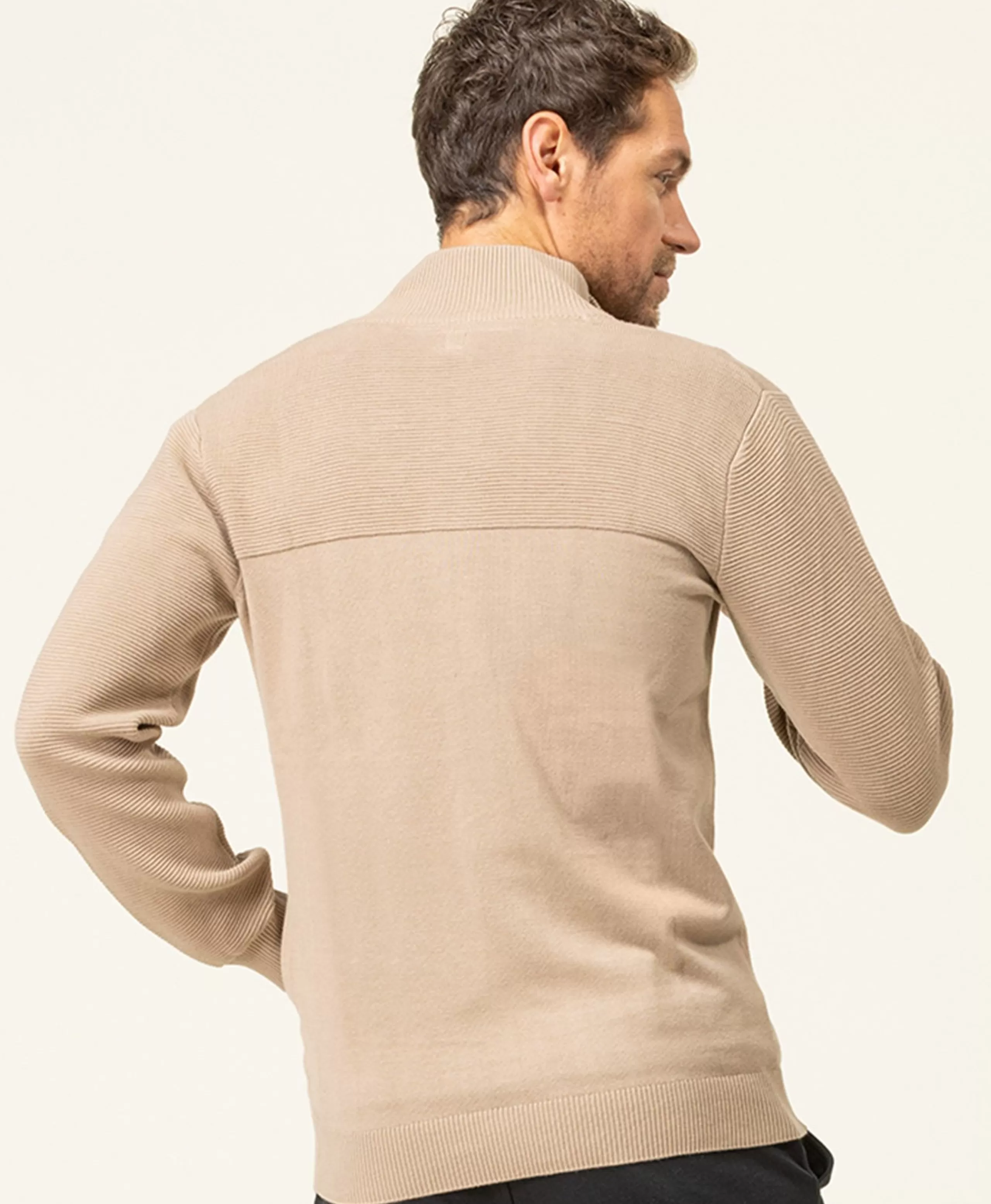 CARDIGAN TRICOT SABLE ICORO*Terre de Marins Online