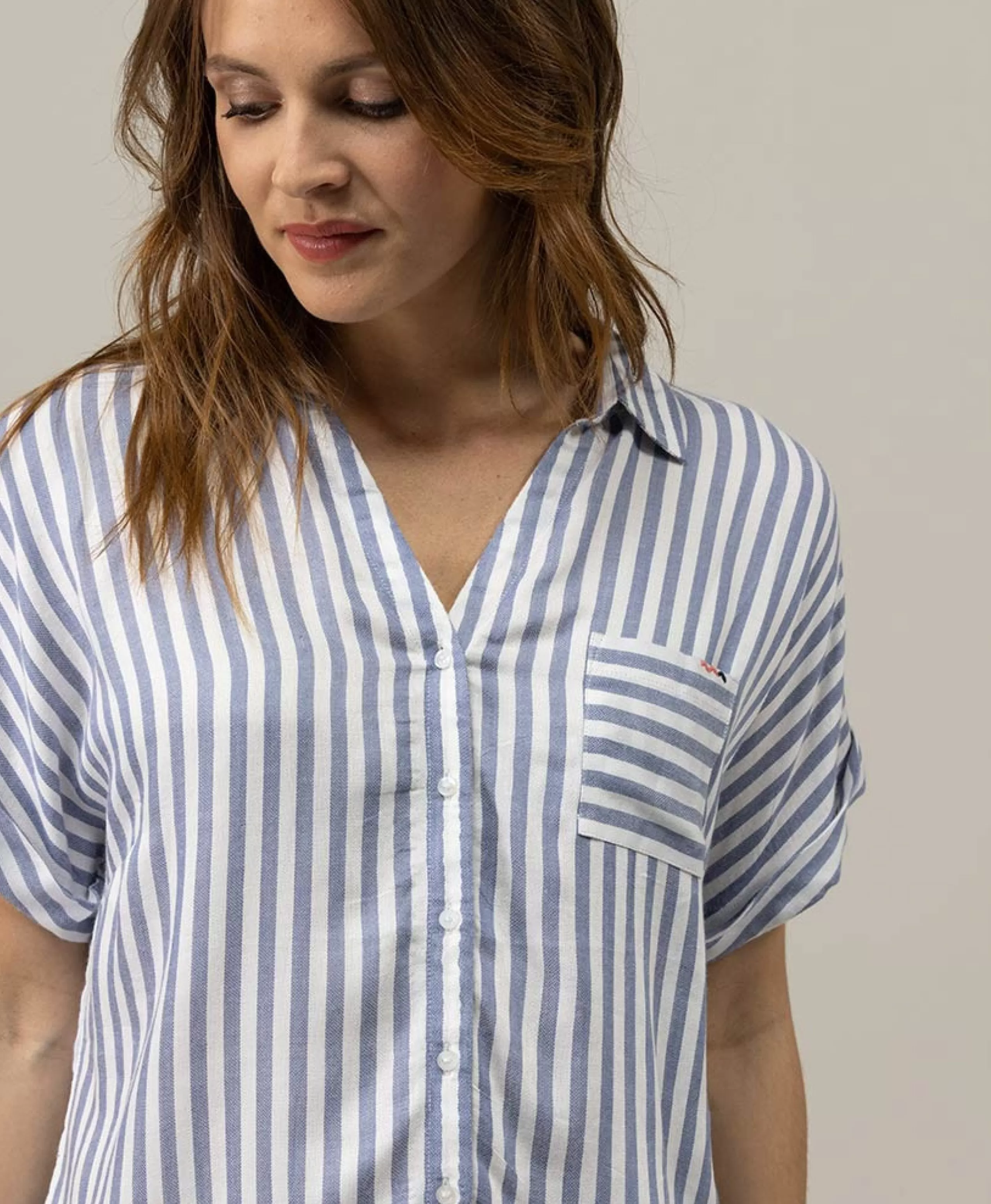 CHEMISE CHEMISIER MC RAYE ELIOTY*Terre de Marins Discount