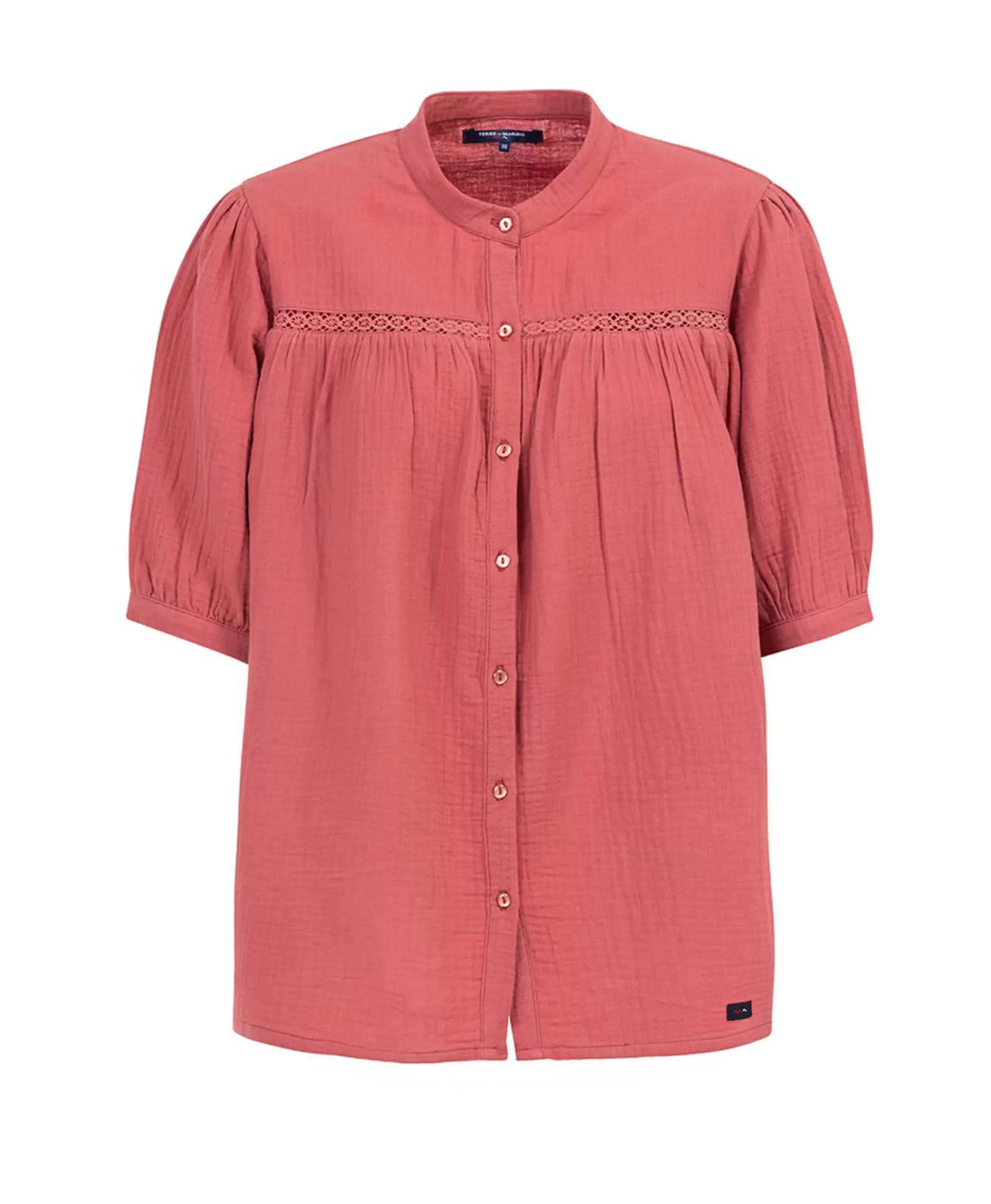 CHEMISE CHEMISIER MC TERRACOTTA EMISE*Terre de Marins Cheap