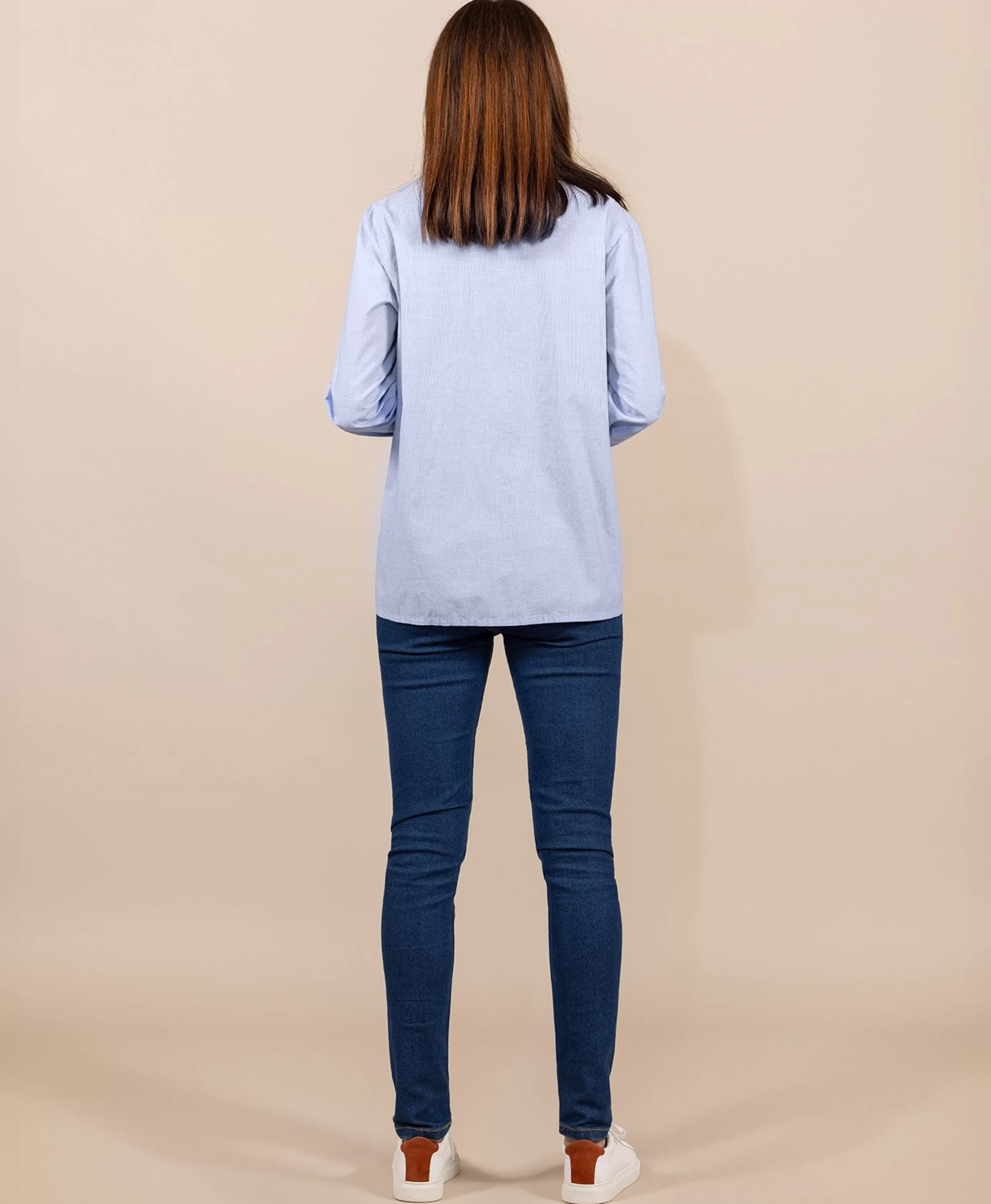 CHEMISE CHEMISIER ML BLEU CIEL CARLINA*Terre de Marins Fashion