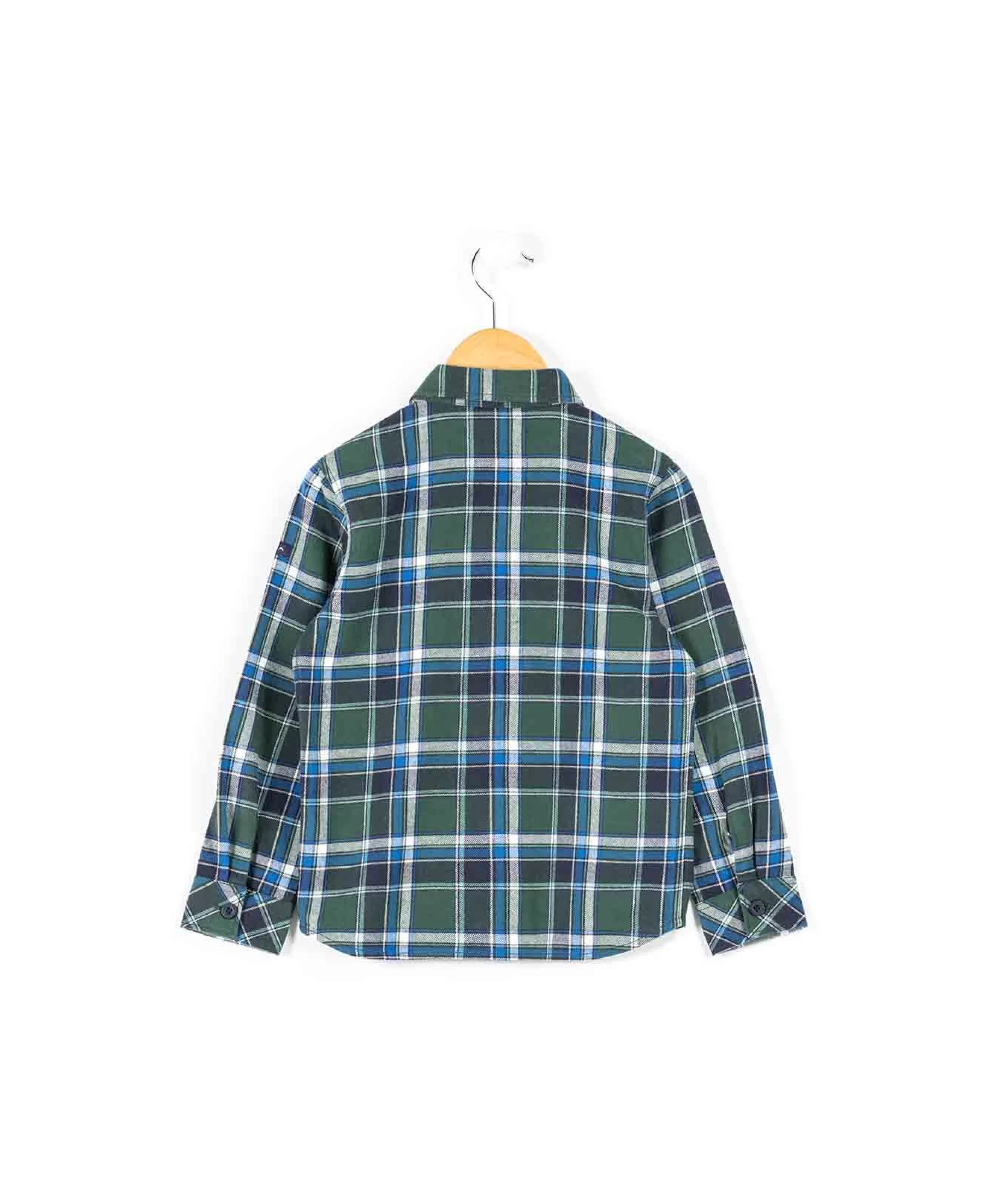 CHEMISE CHEMISIER ML CARREAUX VERT BOMICA*Terre de Marins Hot