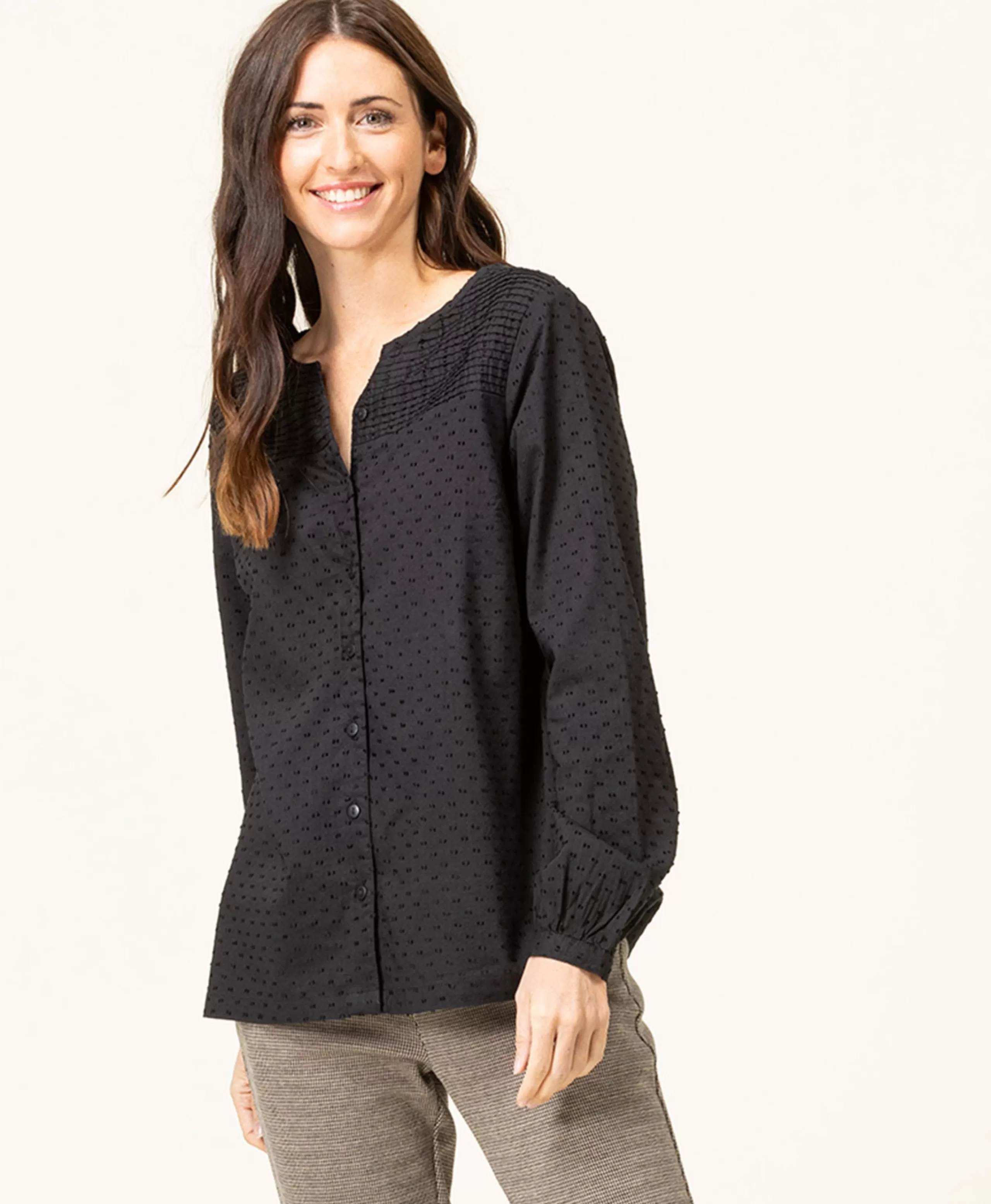 CHEMISE CHEMISIER ML NOIR CADRAT*Terre de Marins Cheap