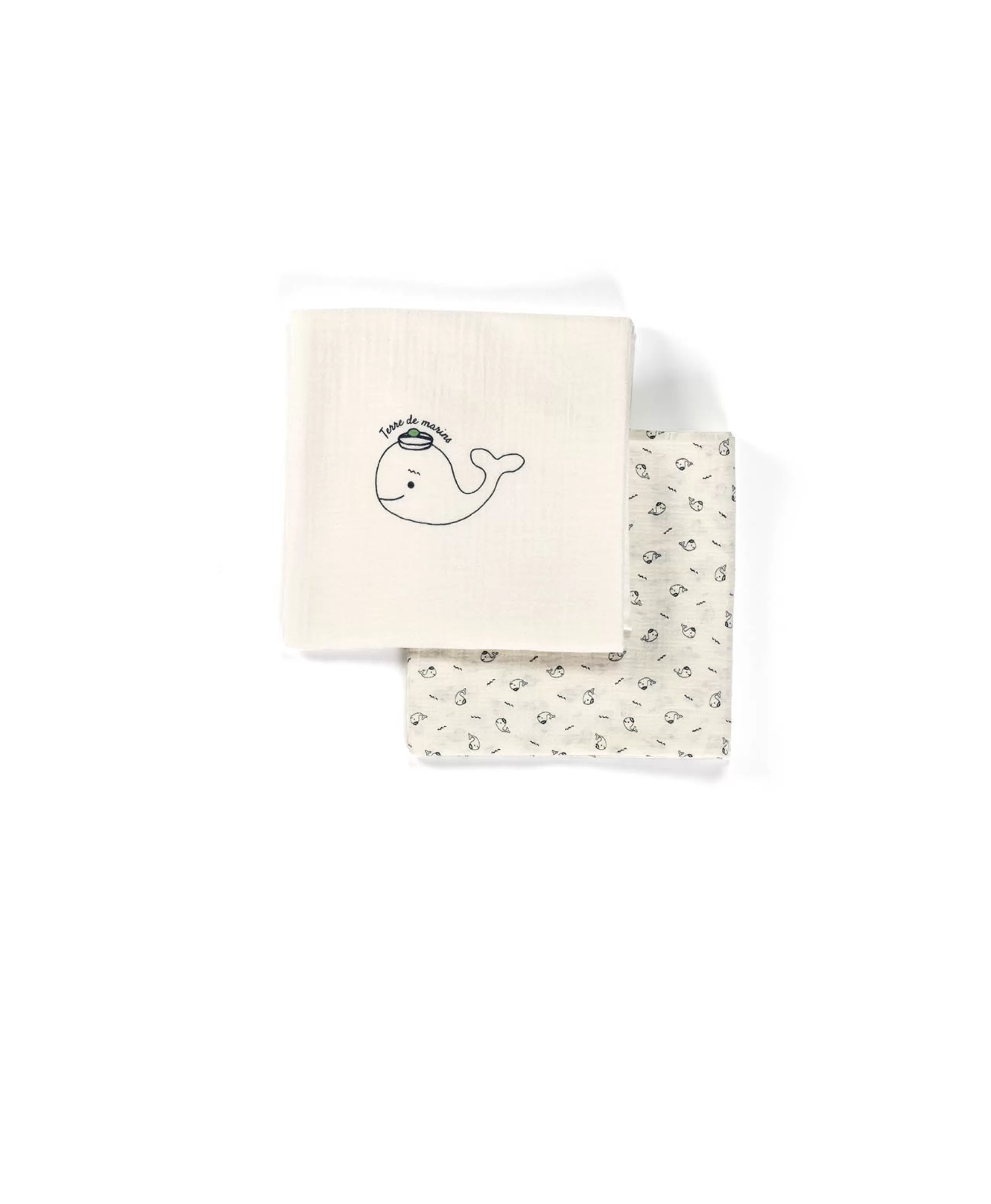 ENS ACCESSOIRES FOND NATUREL IMP BLEU NANGE*Terre de Marins Discount