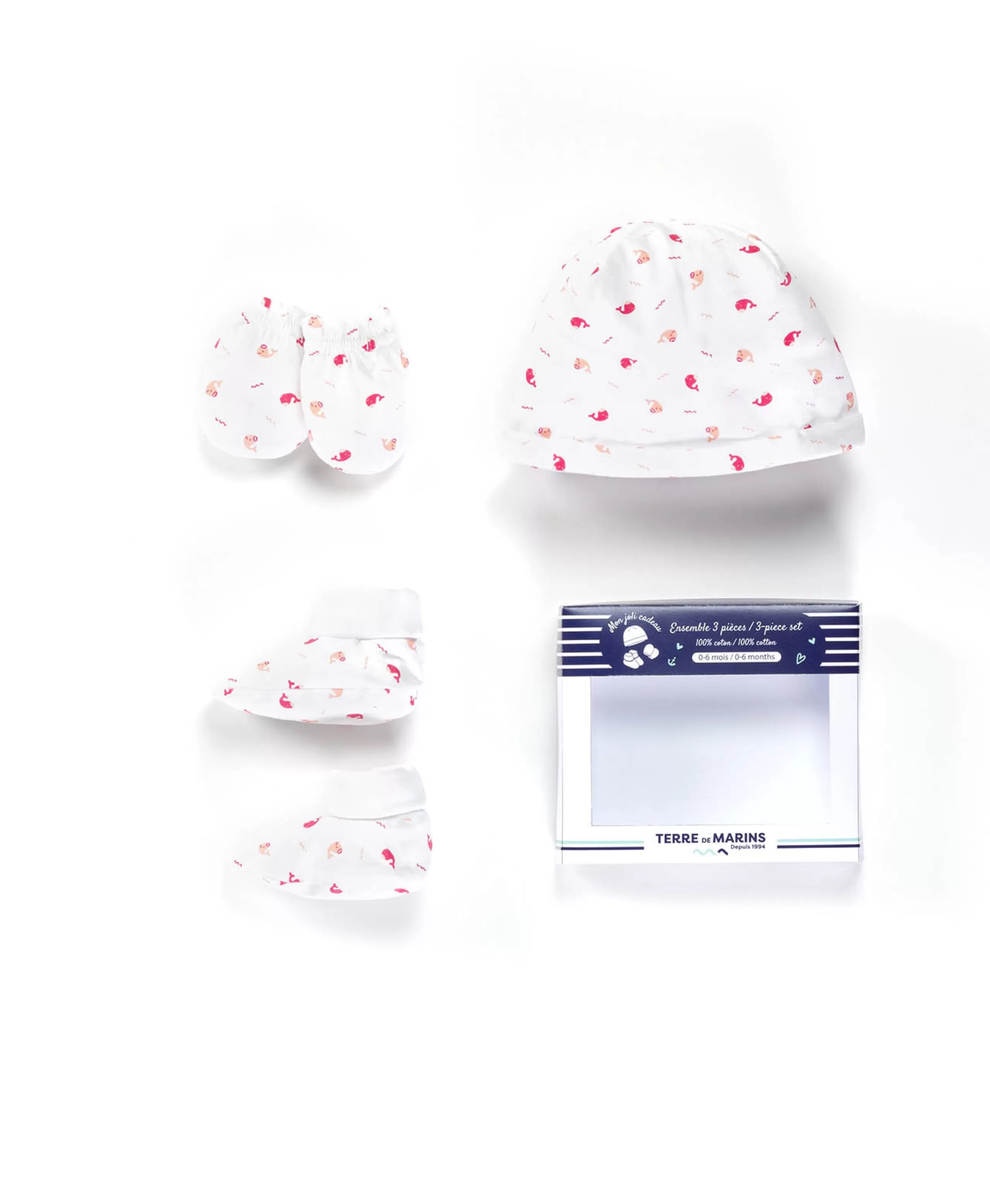 ENS ACCESSOIRES IMPRIME ROSE BOSSETTE*Terre de Marins Flash Sale