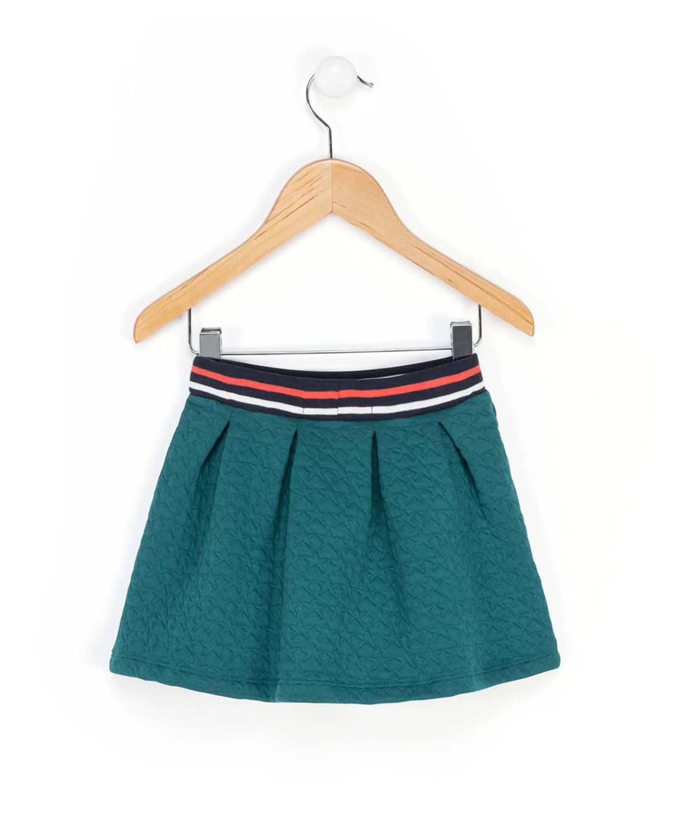JUPE COURTE VERT PROFOND CLODIA*Terre de Marins Clearance