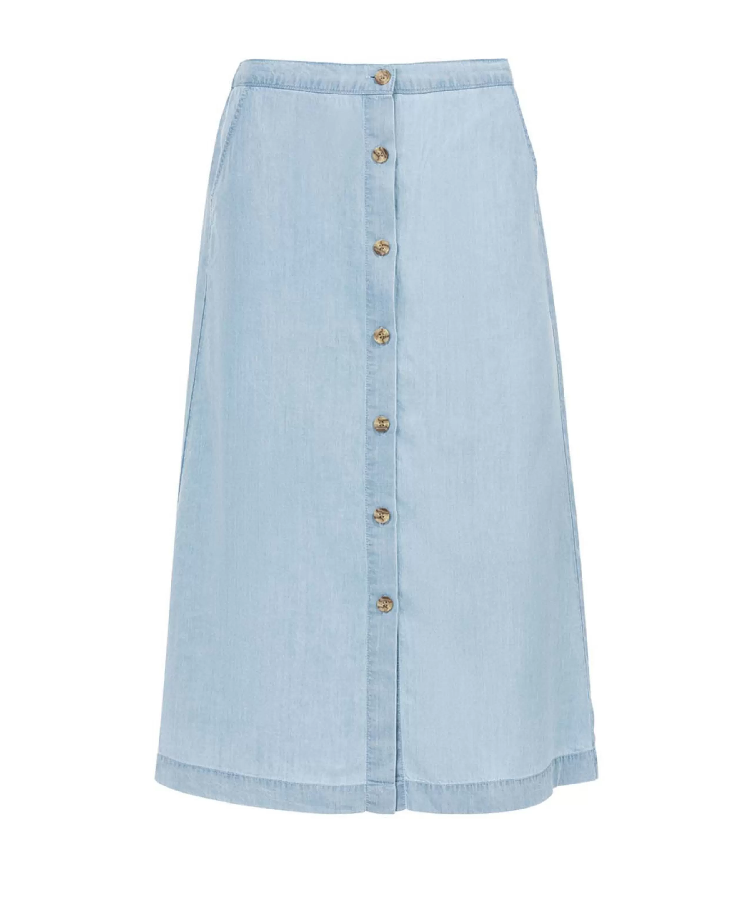 JUPE MI LONGUE DENIM CLAIR ROJUP*Terre de Marins Shop