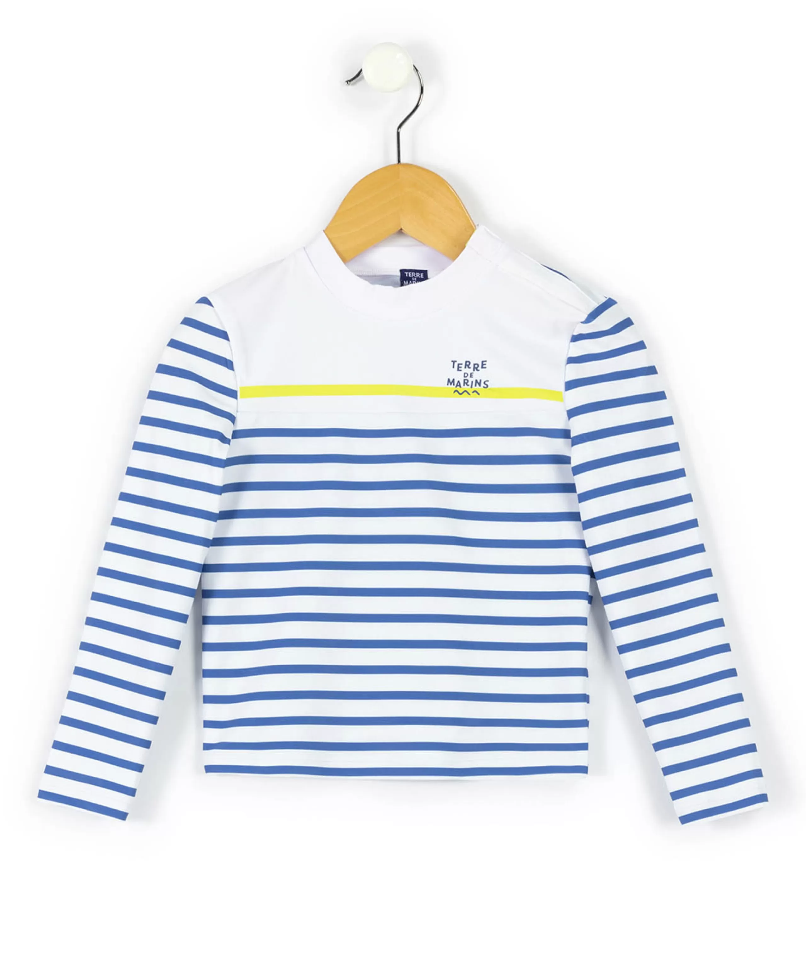 MAILLOT DE BAIN FOND BLANC RAYE BLEU YBATO*Terre de Marins Best Sale