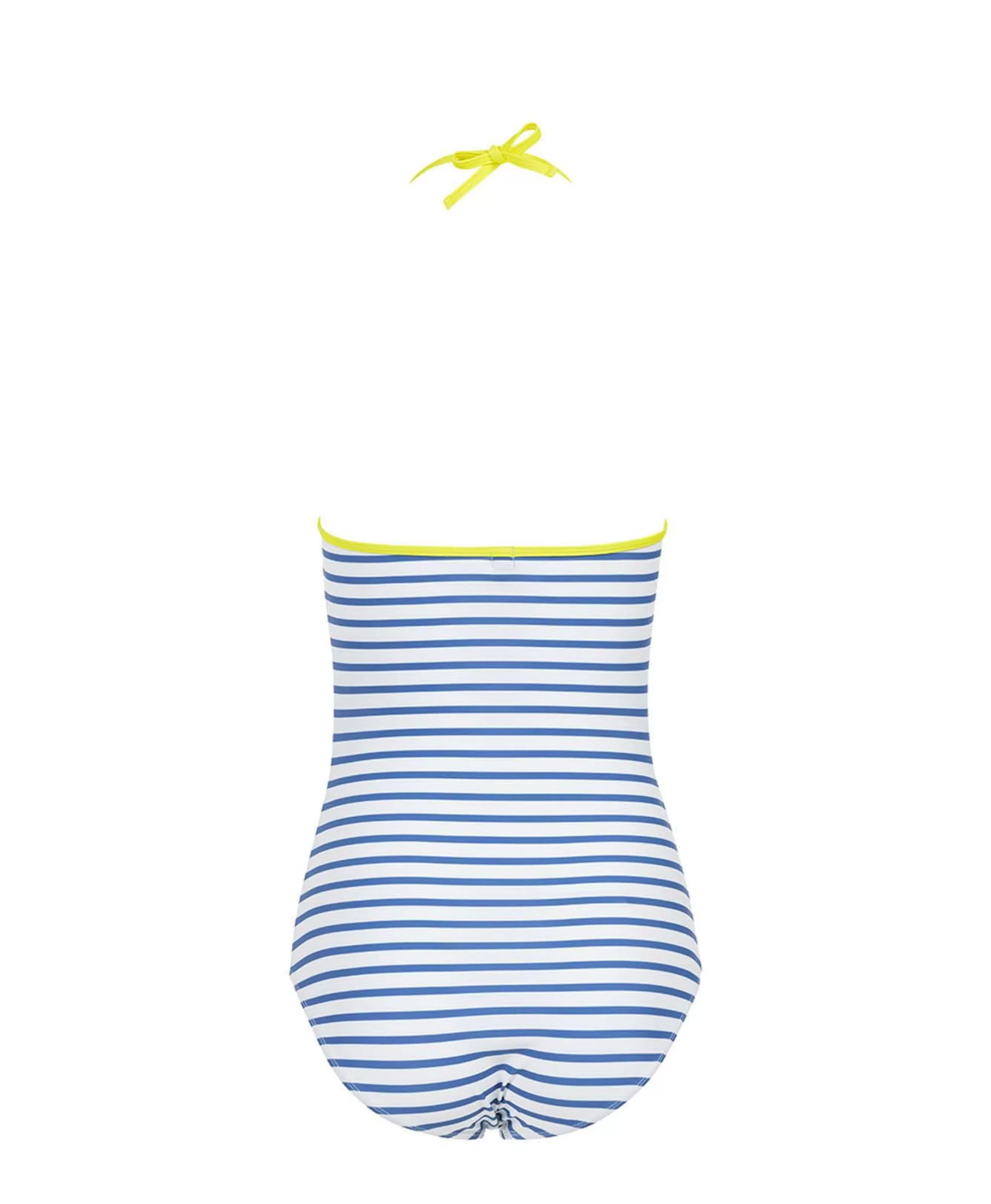 MAILLOT DE BAIN FOND BLANC RAYE BLEU YMAYA*Terre de Marins Store