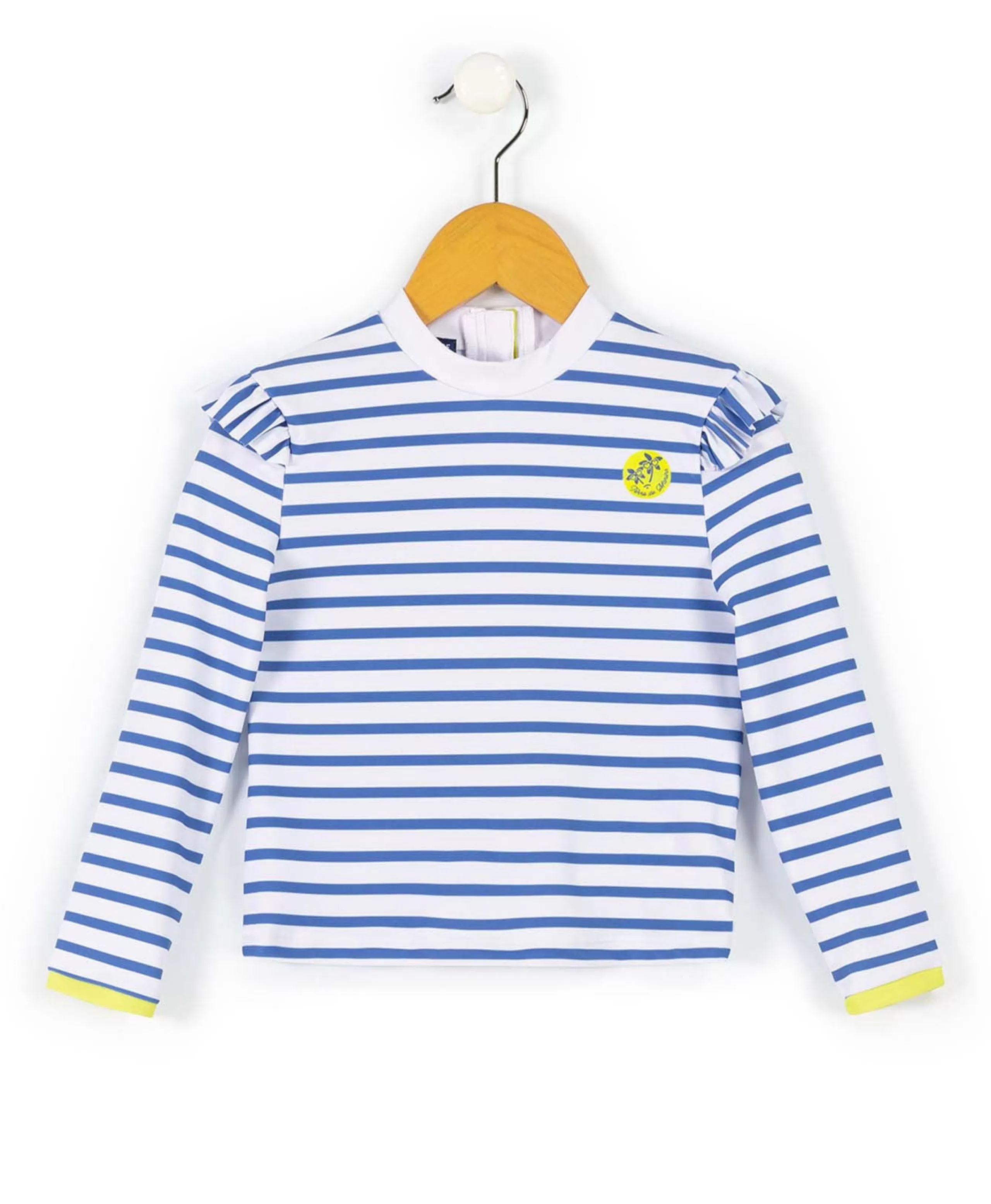 MAILLOT DE BAIN FOND BLANC RAYE BLEU YMEROL*Terre de Marins Hot
