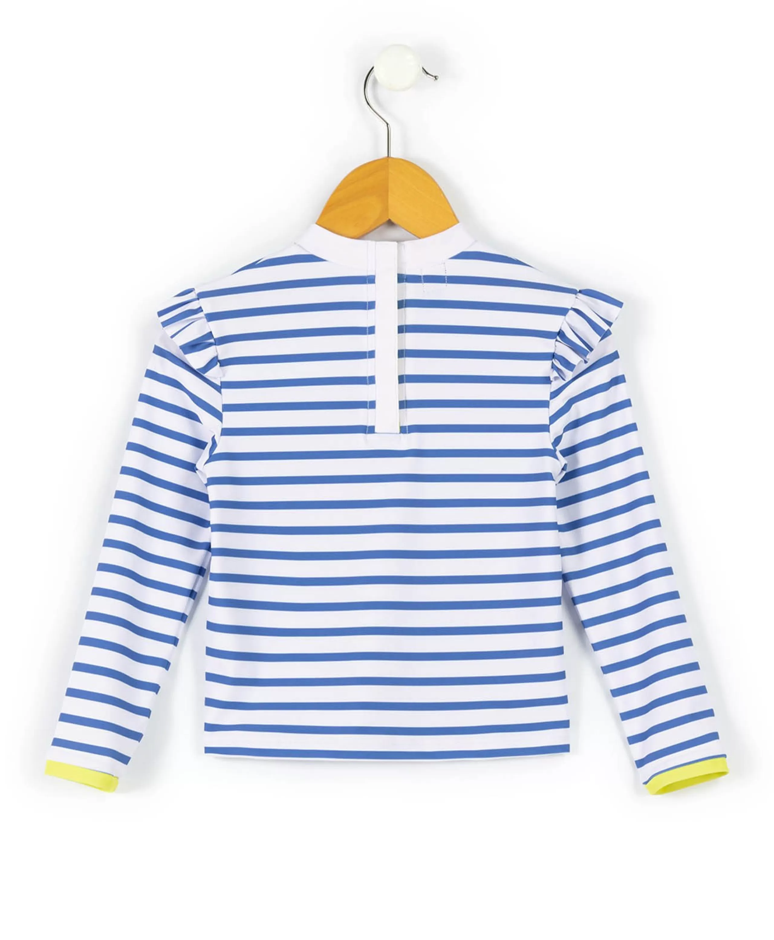 MAILLOT DE BAIN FOND BLANC RAYE BLEU YMEROL*Terre de Marins Hot