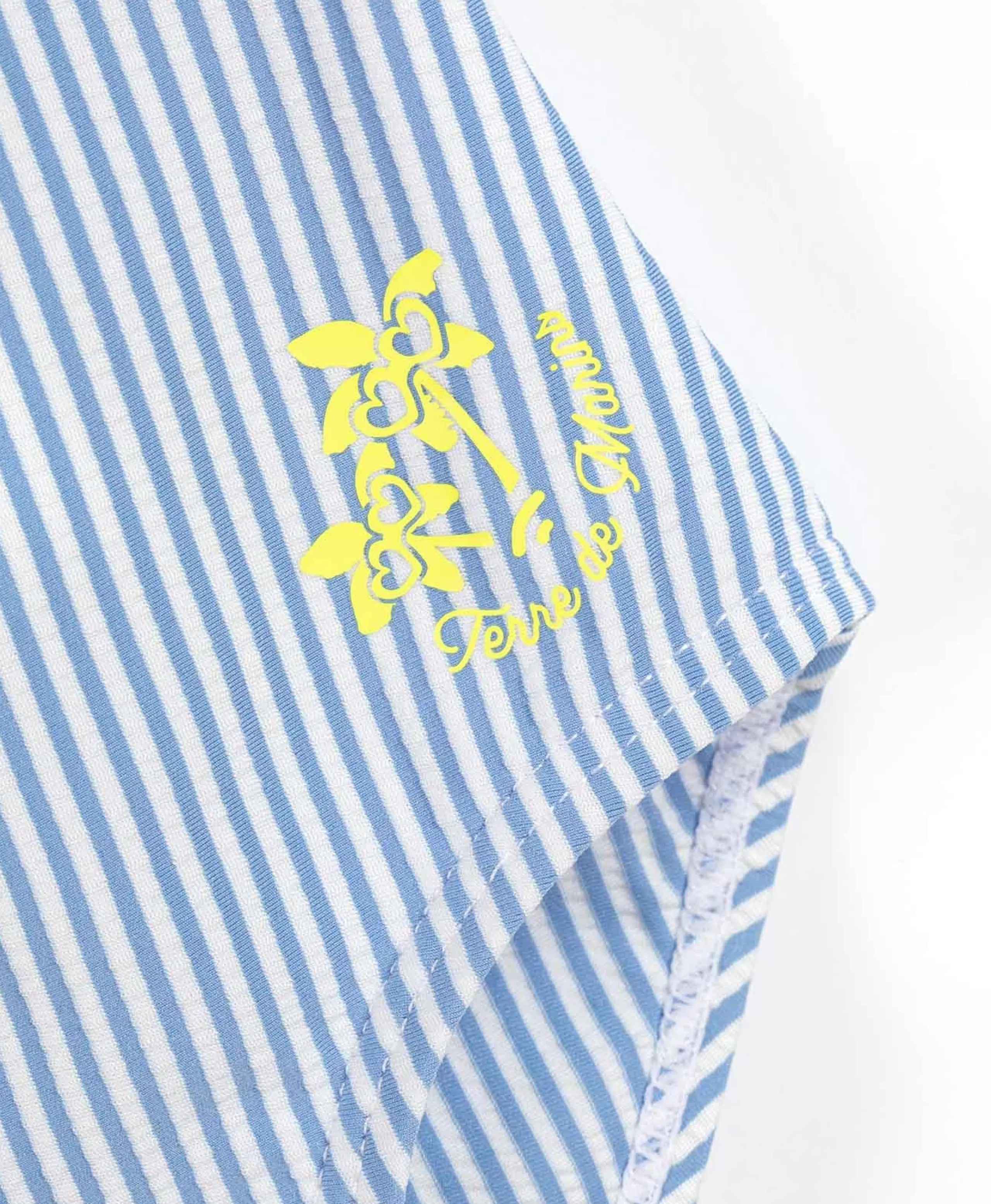 MAILLOT DE BAIN FOND BLANC RAYE BLEU YVANO*Terre de Marins Cheap