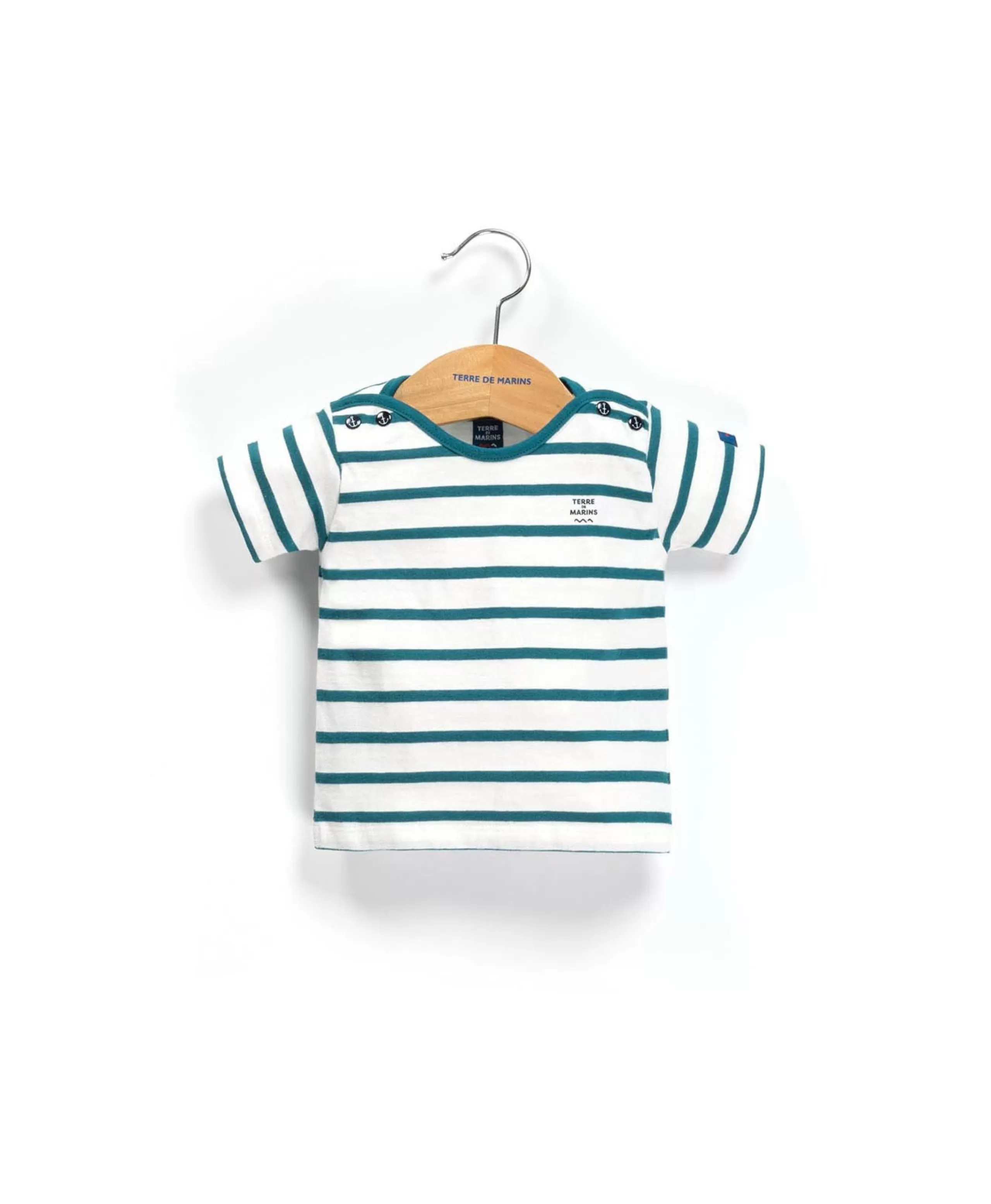 MARINIERE MC FD NATUREL RY BLEU CANARD PESTELAN*Terre de Marins Clearance