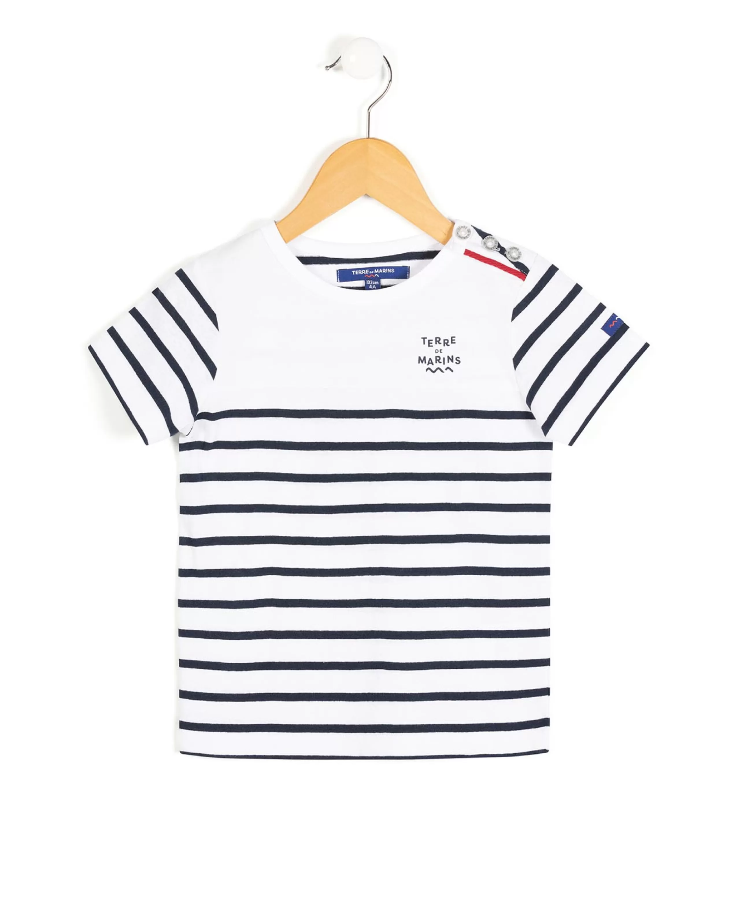 MARINIERE MC FOND BLANC RAYE INDIGO AQOI*Terre de Marins Best