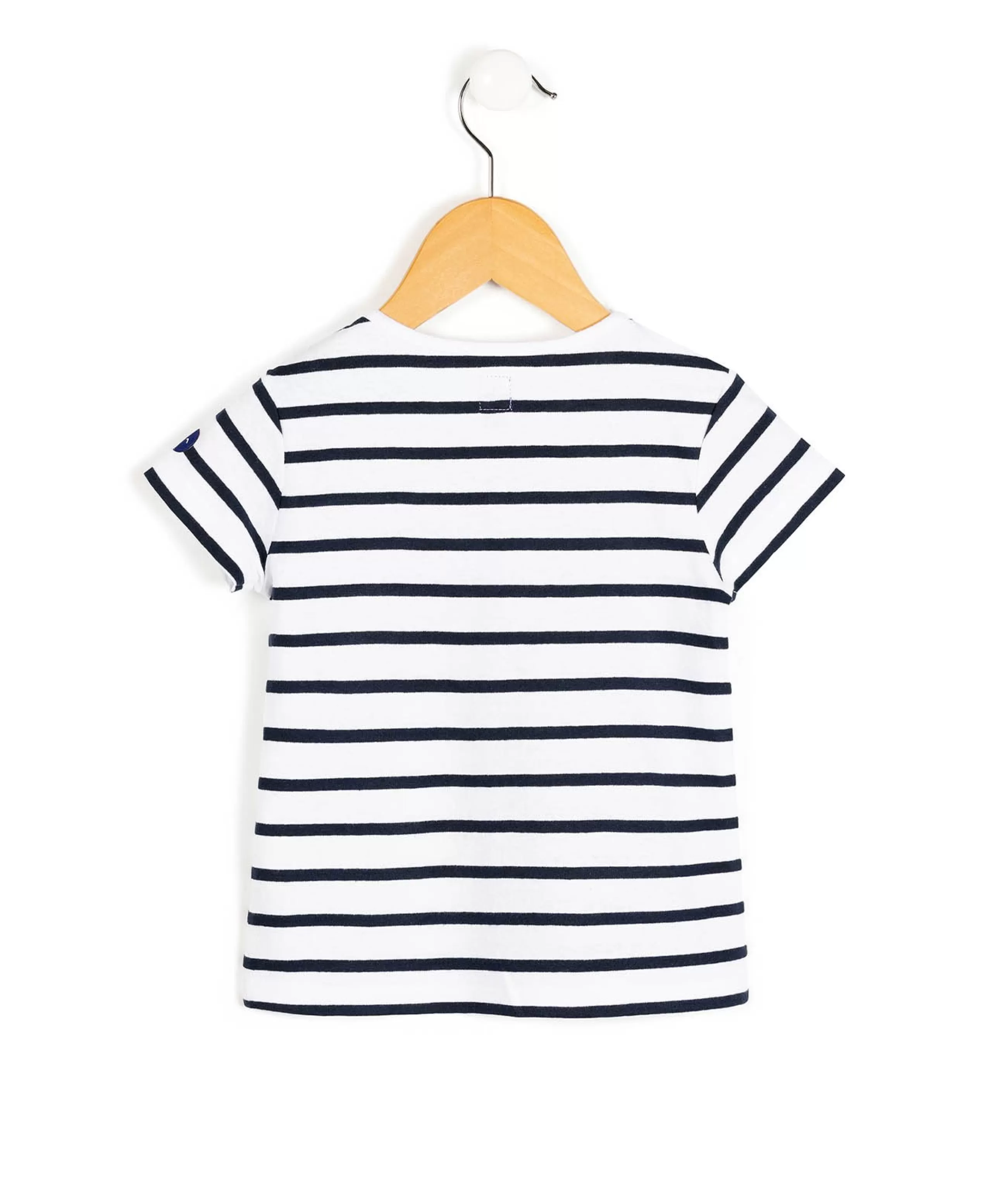 MARINIERE MC FOND BLANC RAYE INDIGO POBATI BIS*Terre de Marins Store