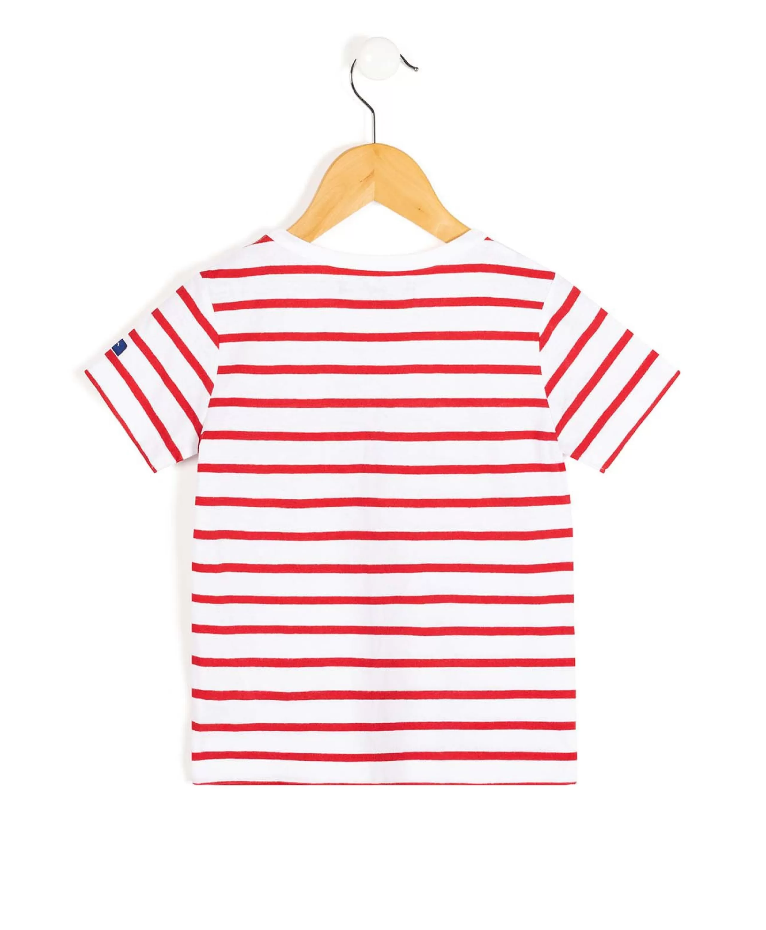 MARINIERE MC FOND BLANC RAYE ROUGE AQOI*Terre de Marins Shop