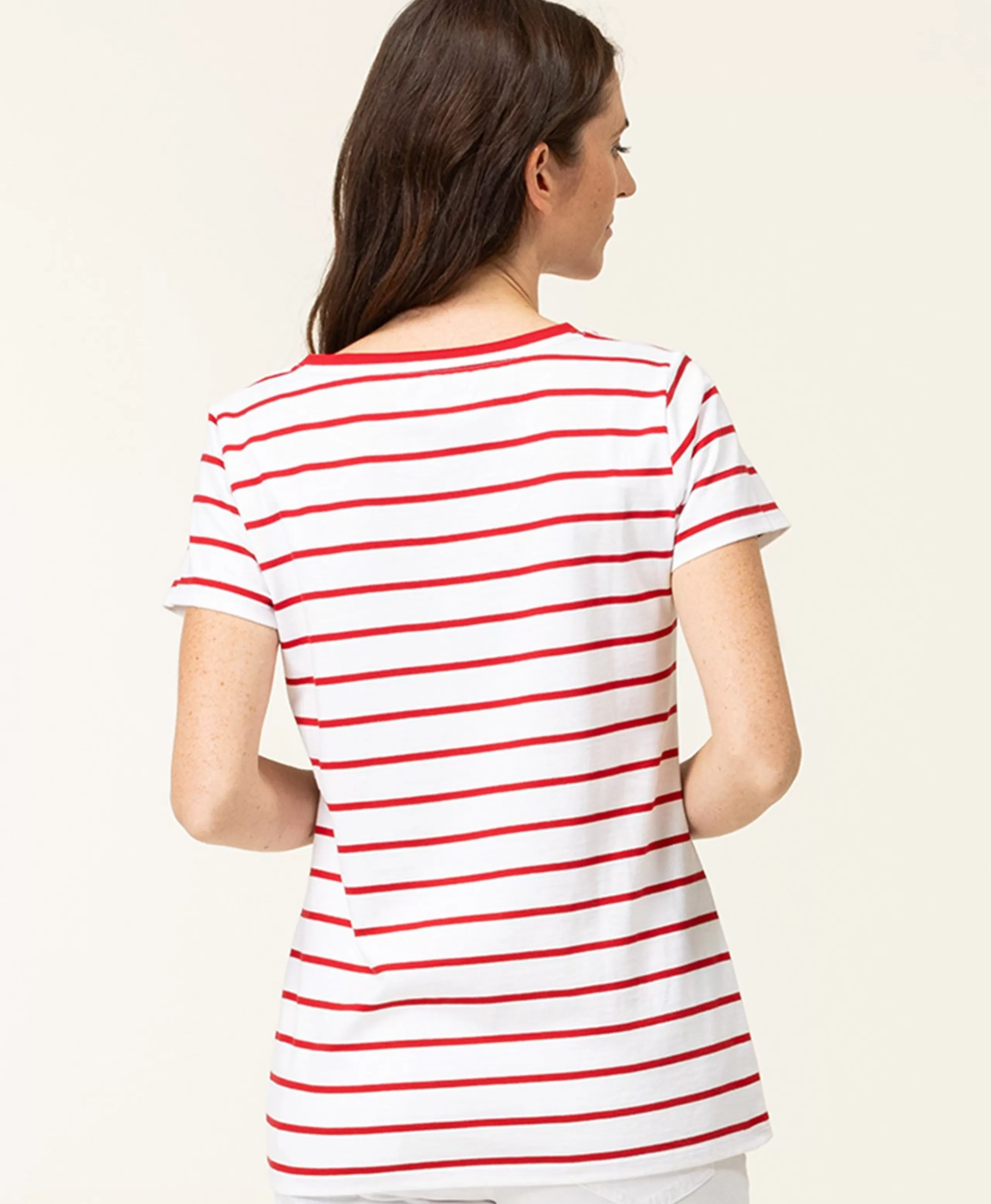 MARINIERE MC FOND BLANC RAYE ROUGE PALAVA*Terre de Marins Best Sale