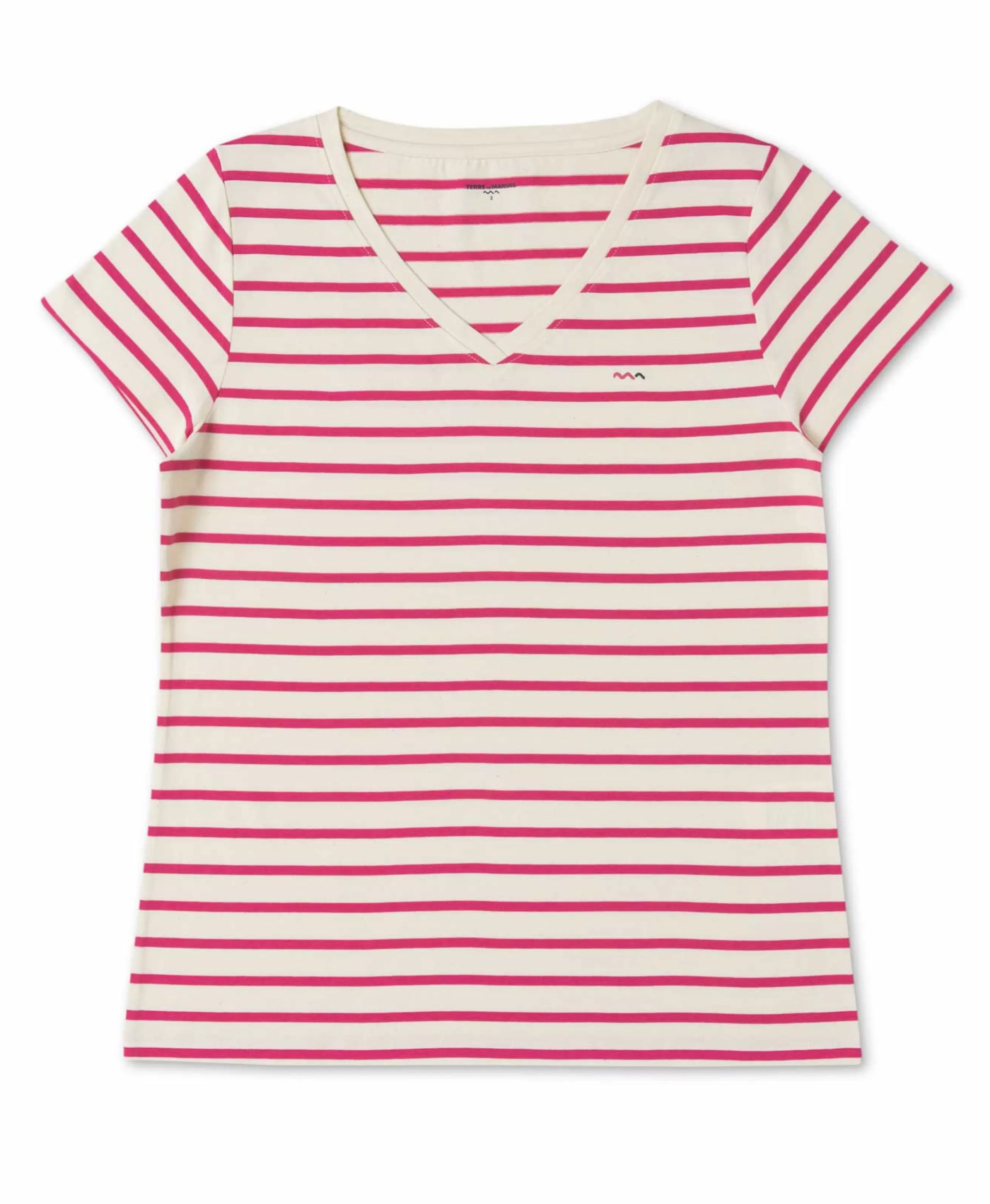 MARINIERE MC FOND GREGE RAYE ROSE ECOFEK*Terre de Marins Fashion