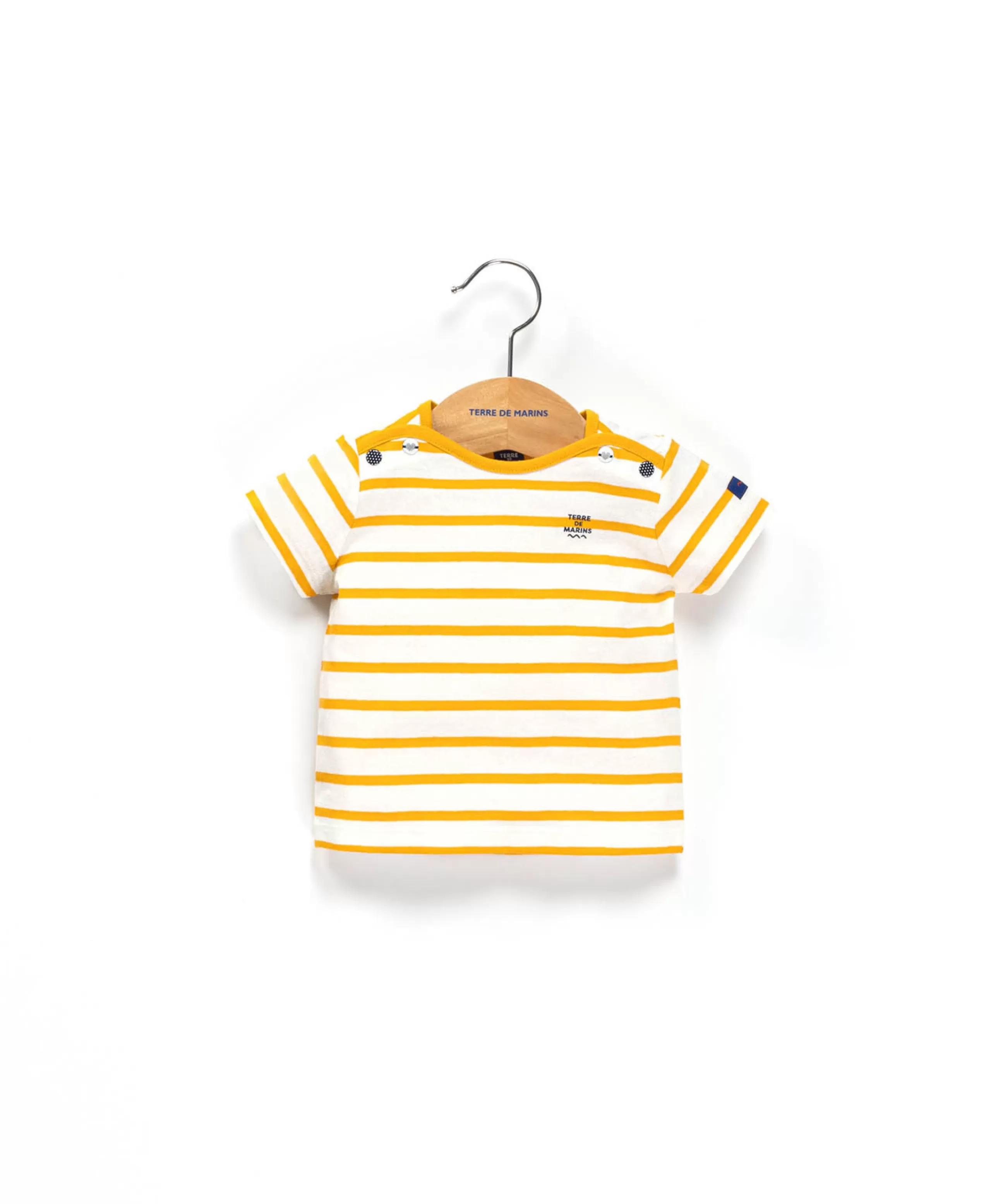 MARINIERE MC FOND NATUREL RAYE JAUNE PESTELAN*Terre de Marins Flash Sale