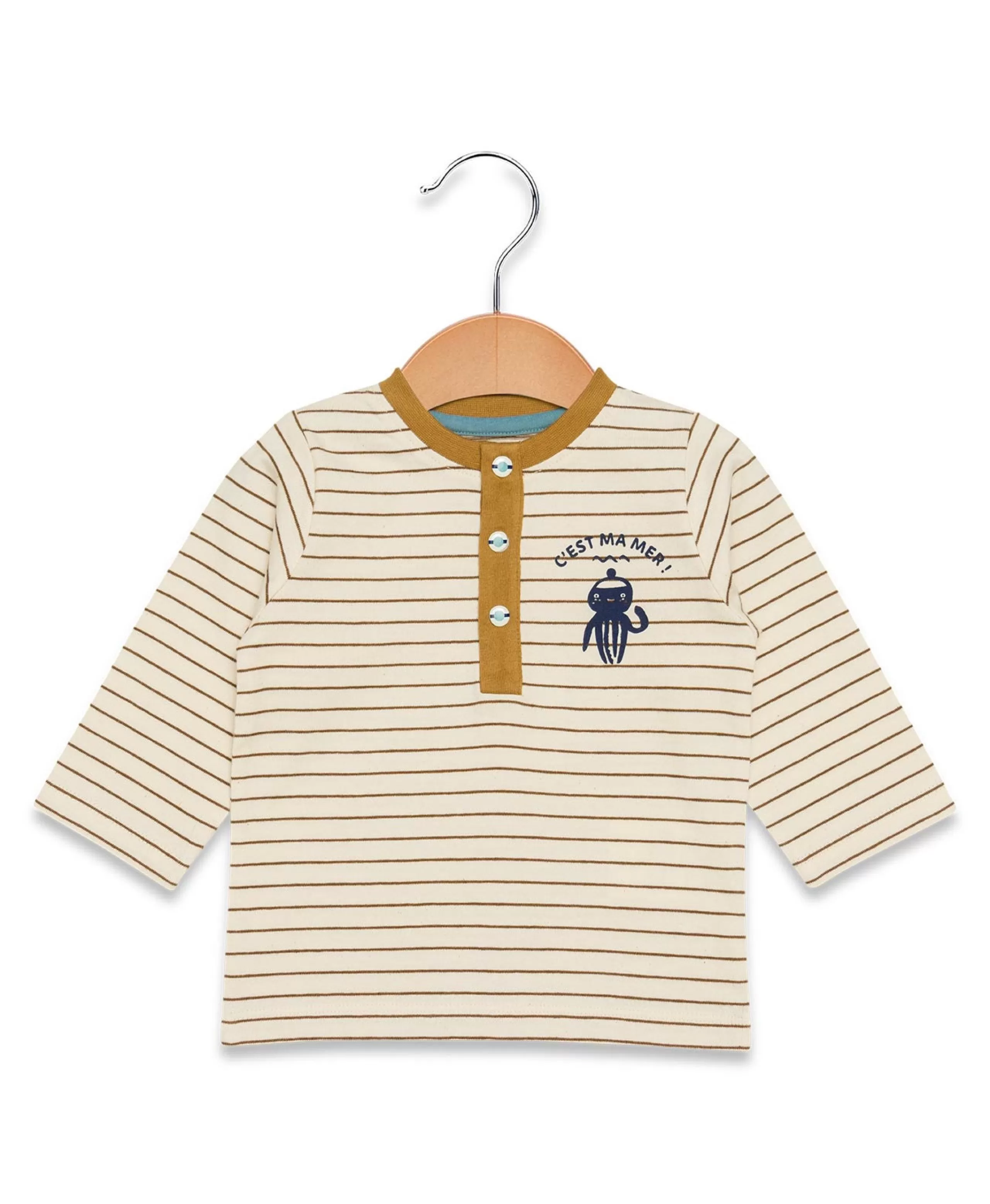 MARINIERE ML FOND GREGE RAYE MARRON TIMMY*Terre de Marins Cheap