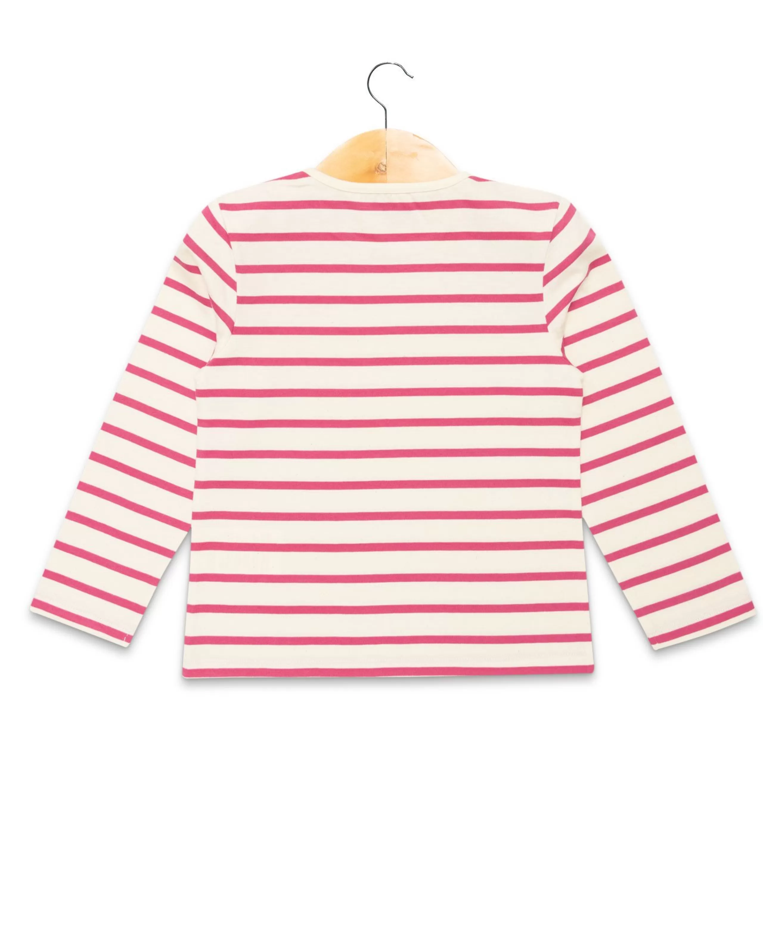 MARINIERE ML FOND GREGE RAYE ROSE ECOFIL*Terre de Marins Best Sale