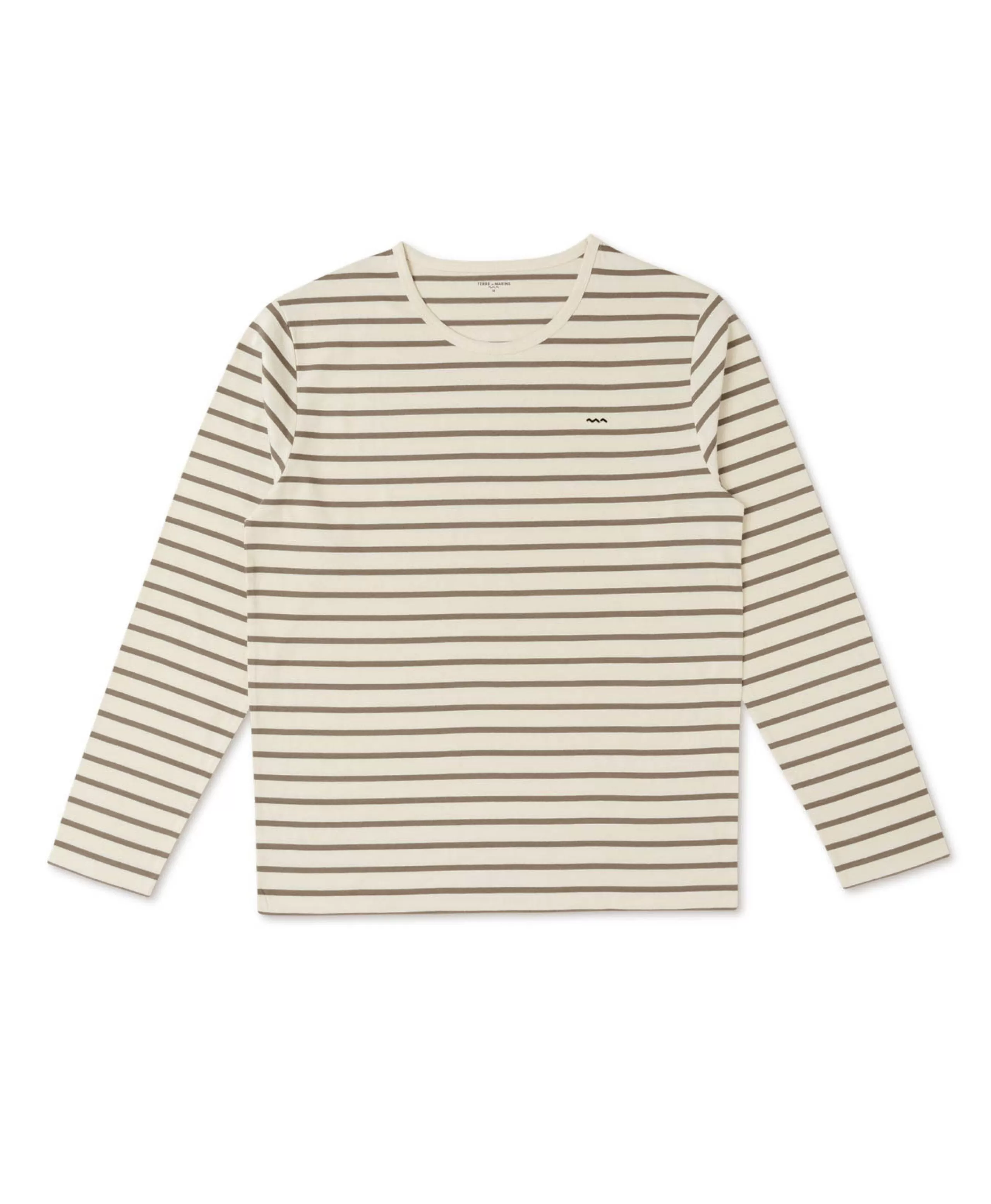 MARINIERE ML FOND GREGE RAYE SABLE ECOHOL*Terre de Marins Online