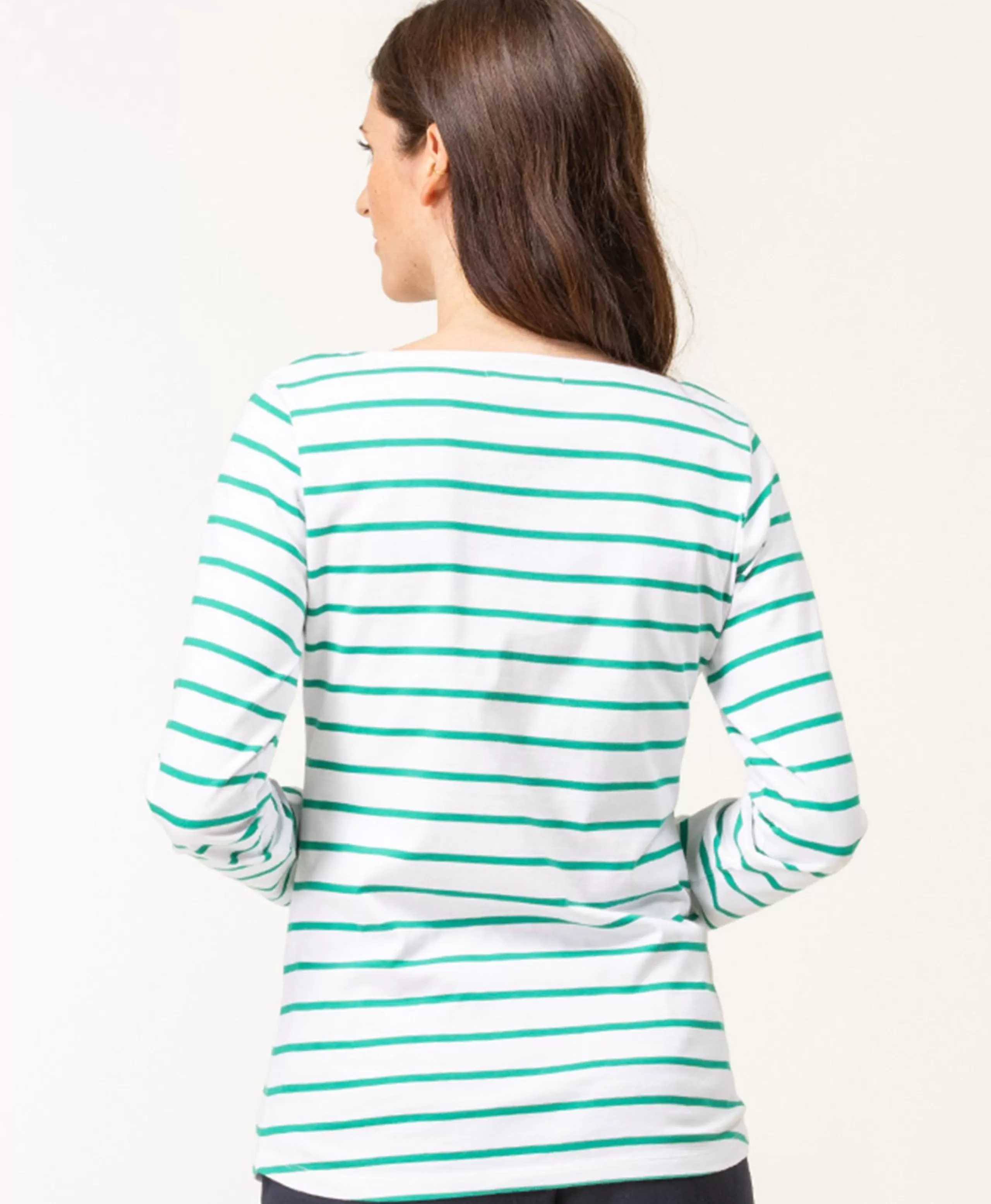MARINIERE ML FOND NATUREL RAYE VERT PACAGE*Terre de Marins Cheap