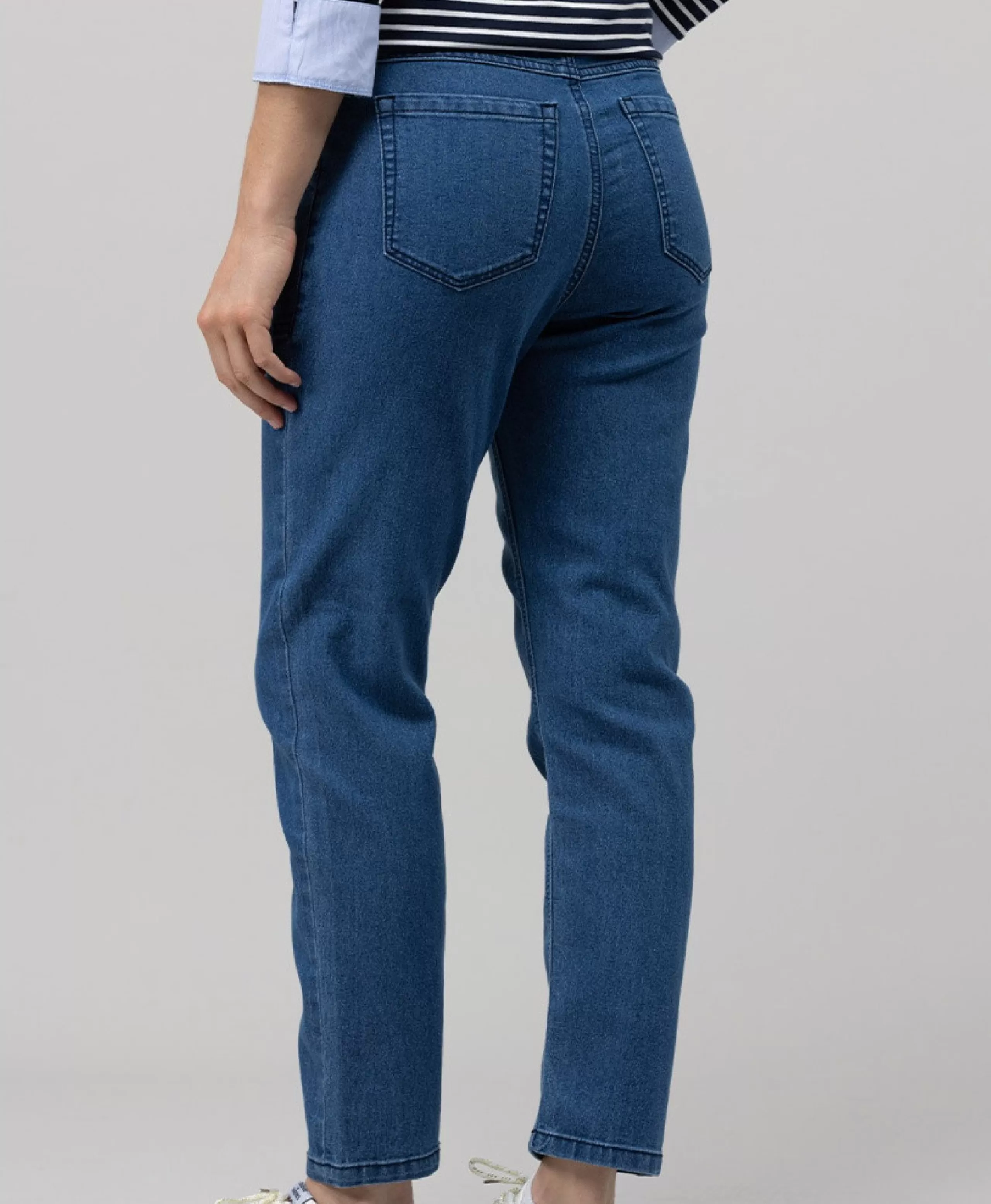 PANTACOURT DENIM BLEACH MOCHI*Terre de Marins Fashion