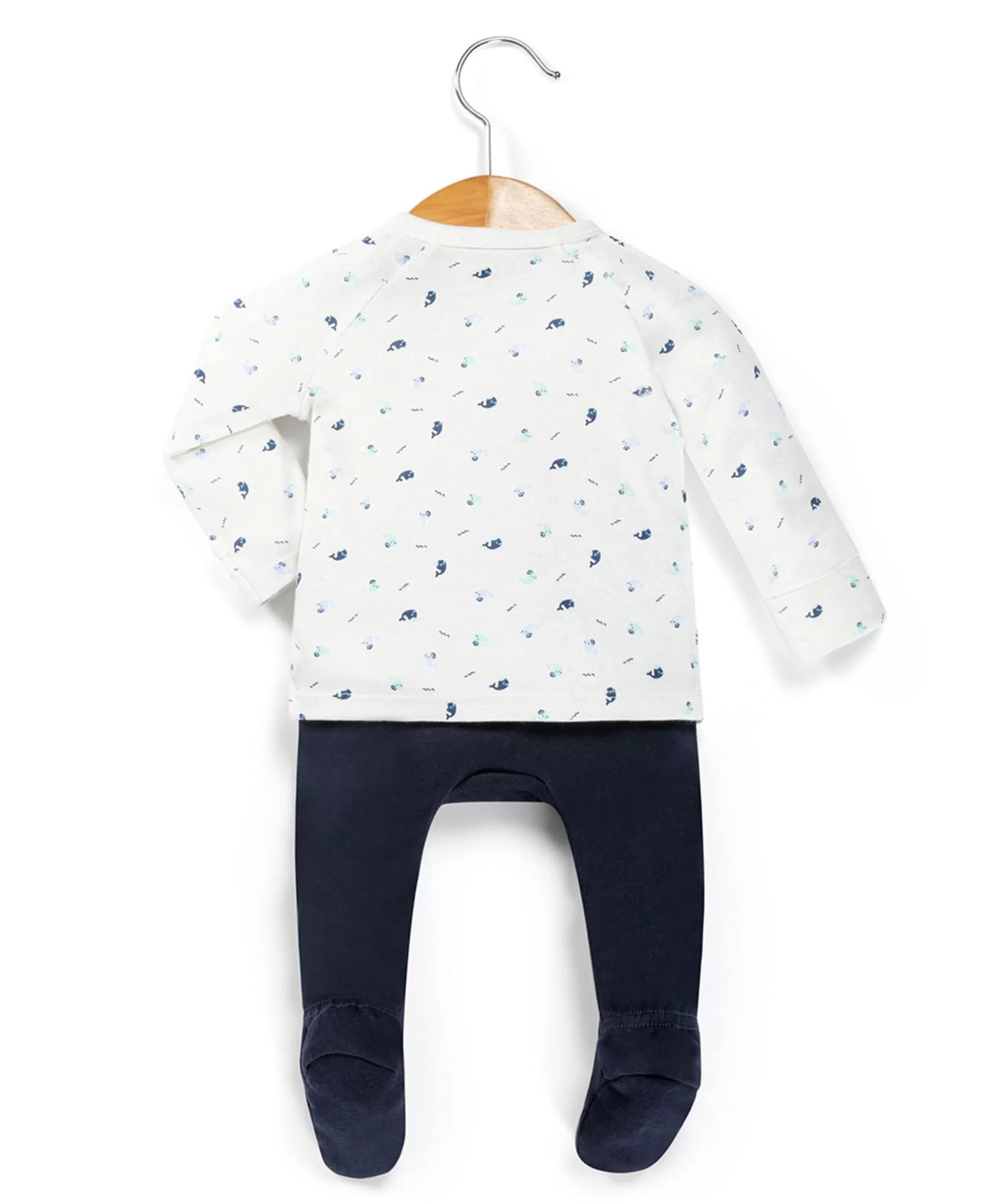 PANTALON + HAUT IMPRIME BLEU BACOEUR*Terre de Marins Clearance