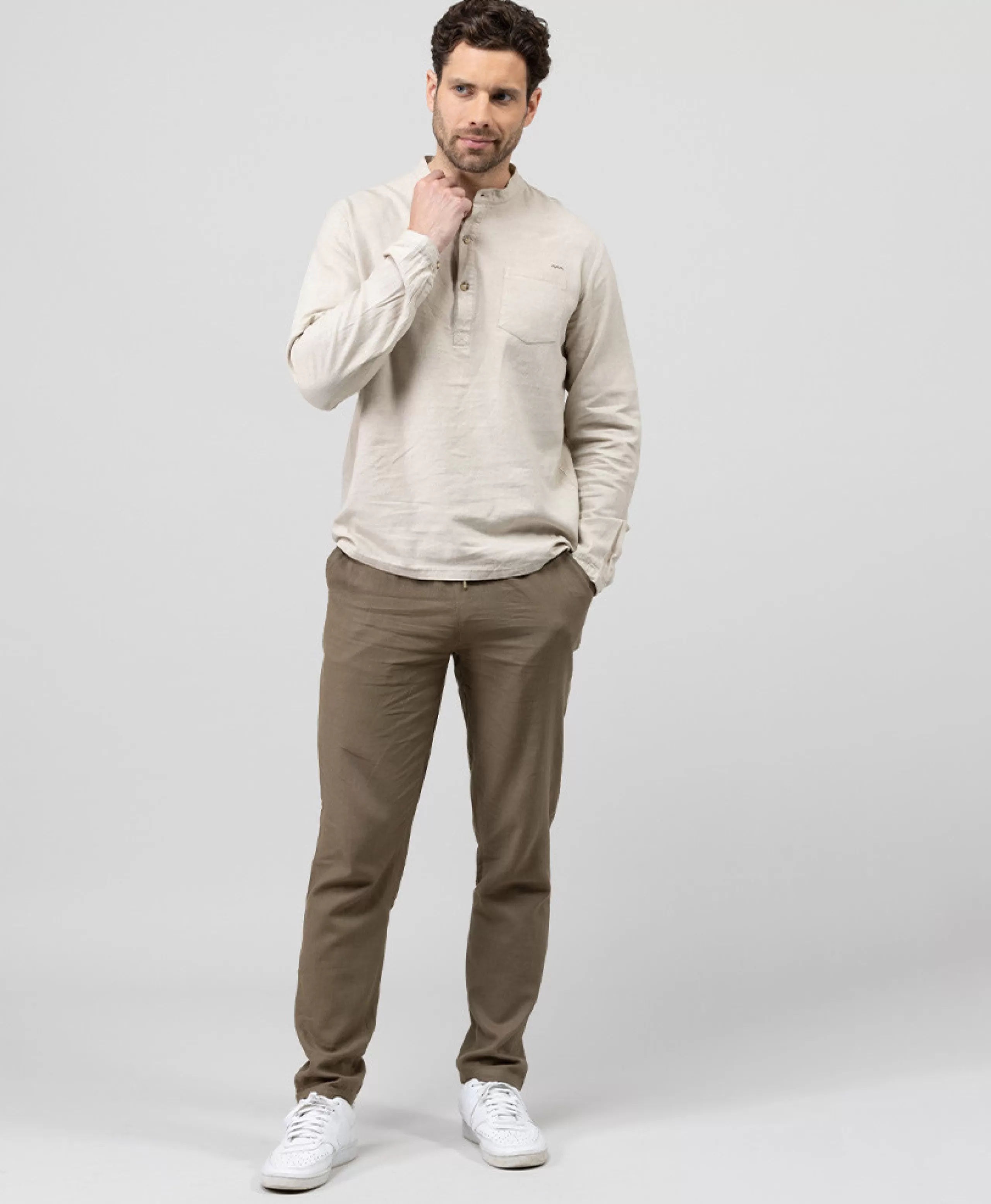 PANTALON VERT OLIVE LINDON*Terre de Marins Sale