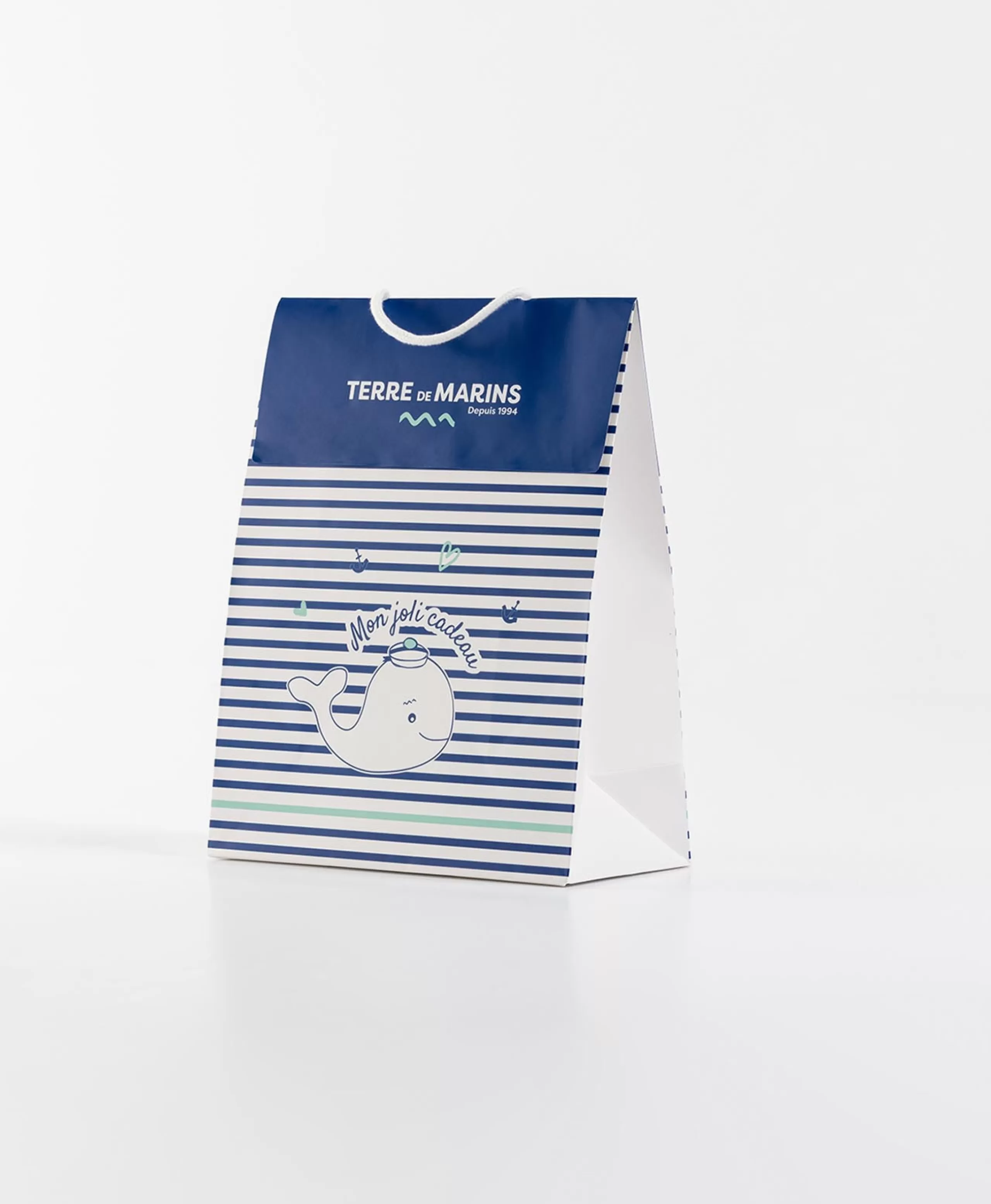 PLV BLEU / VERT SAC CADEAU*Terre de Marins Shop