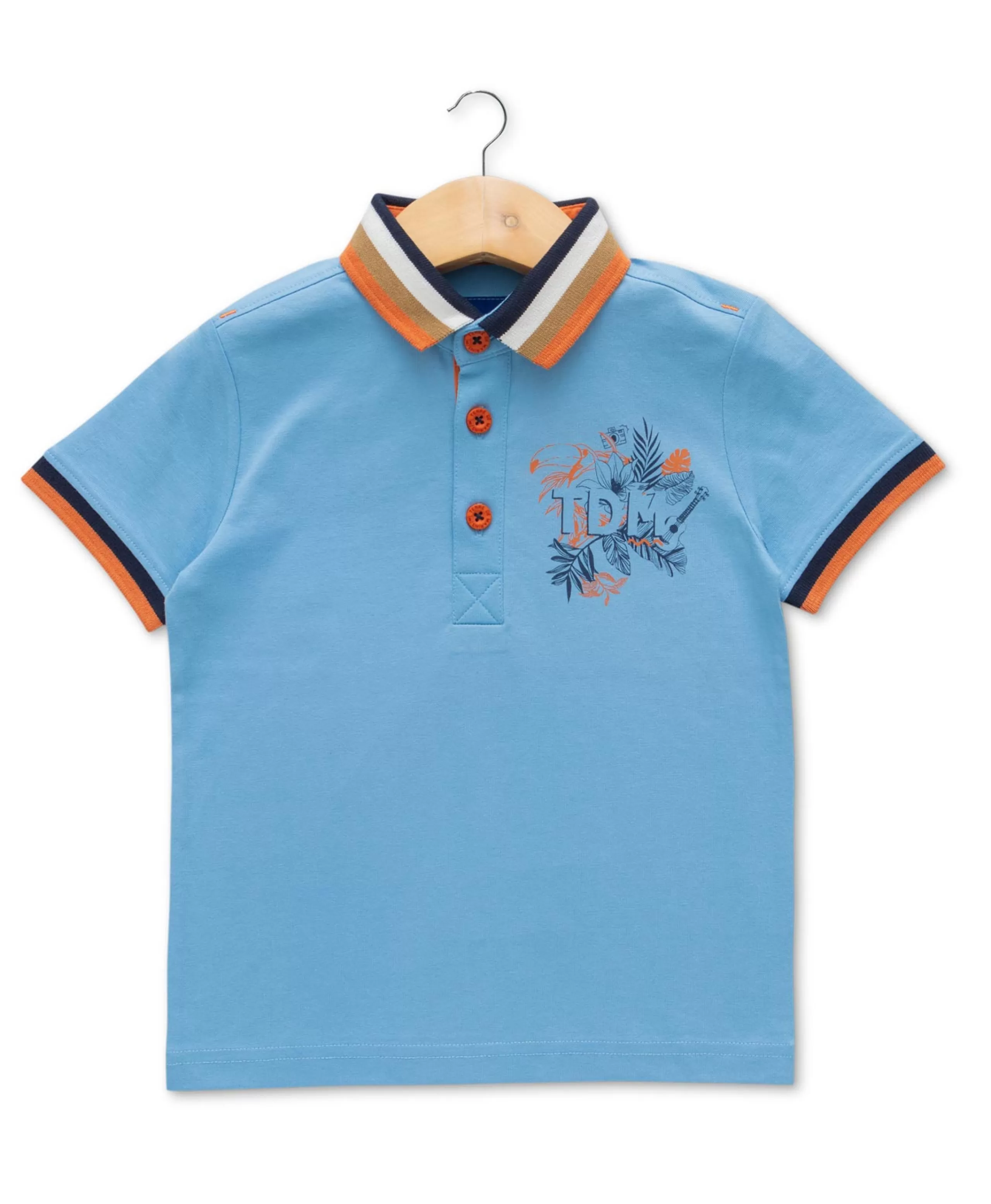 POLO MC BLEU CIEL CEKATY*Terre de Marins Shop