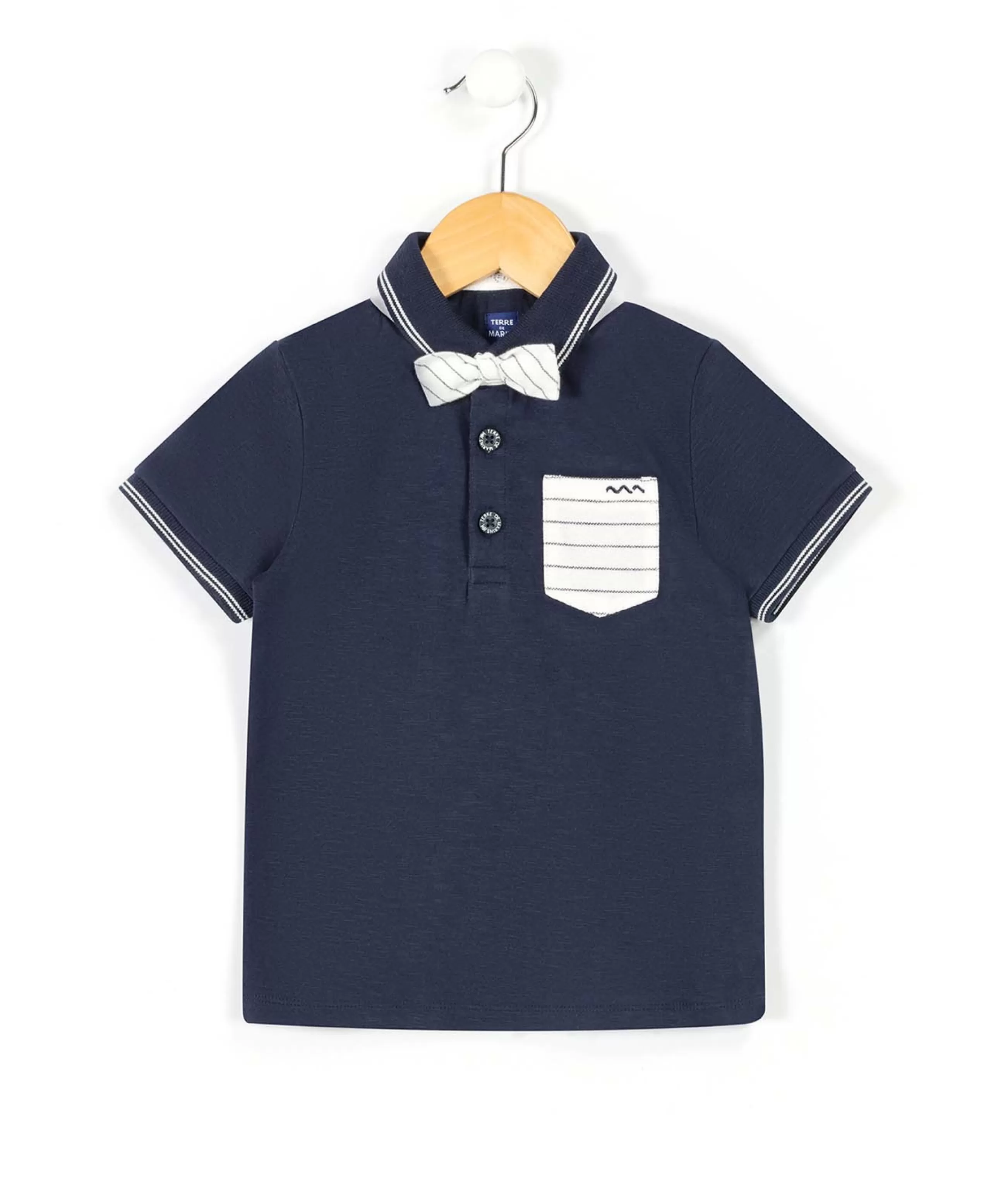 POLO MC BLEU INDIGO CERNOL*Terre de Marins Cheap