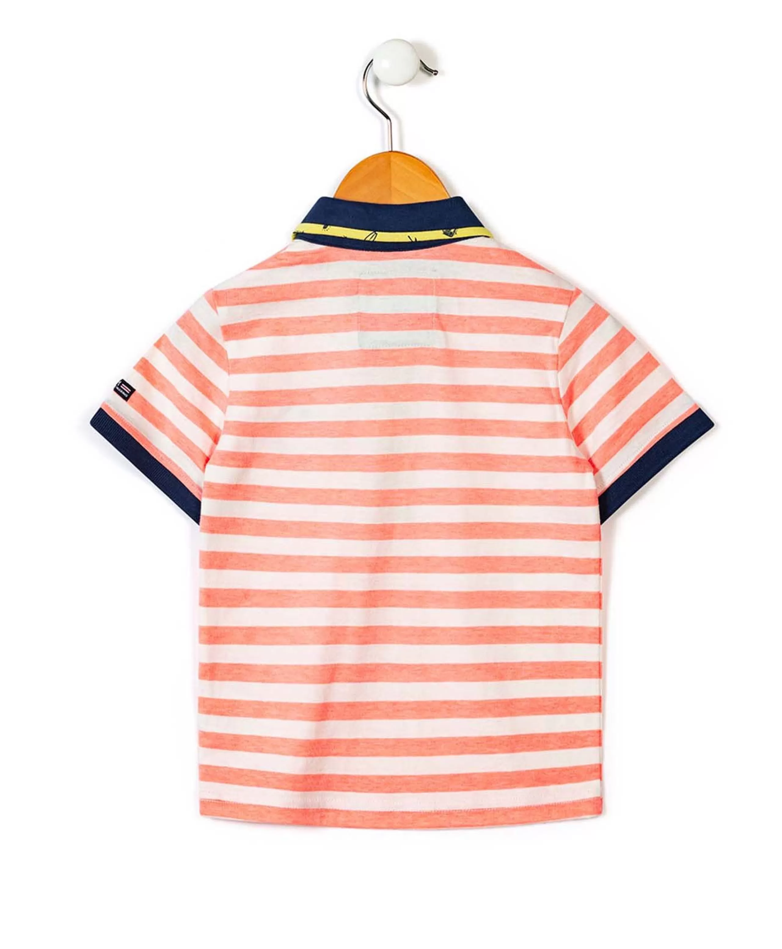POLO MC FOND NATUREL RAYE ORANGE ASTIKA*Terre de Marins Best Sale
