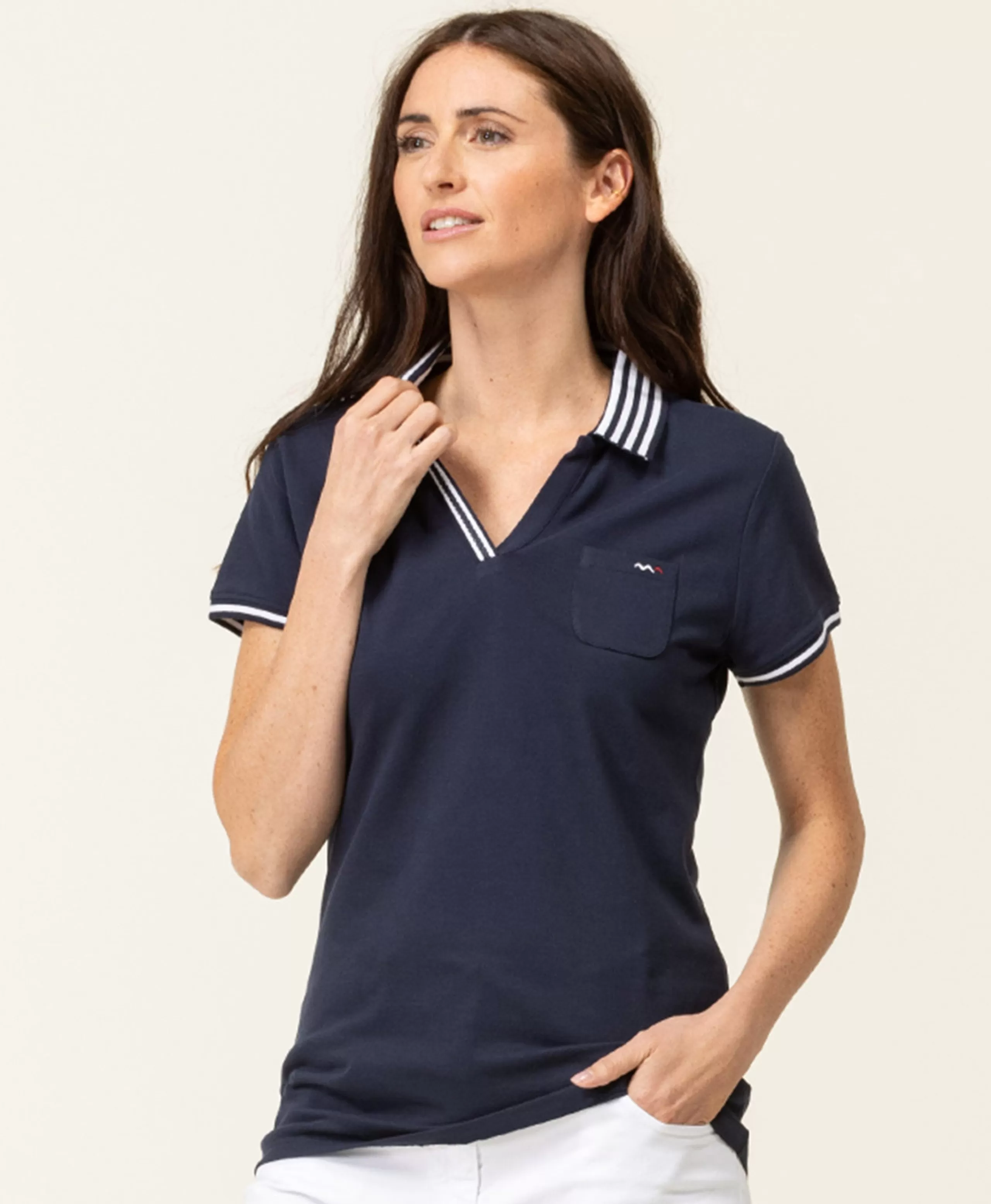 POLO MC INDIGO COLAY*Terre de Marins Online