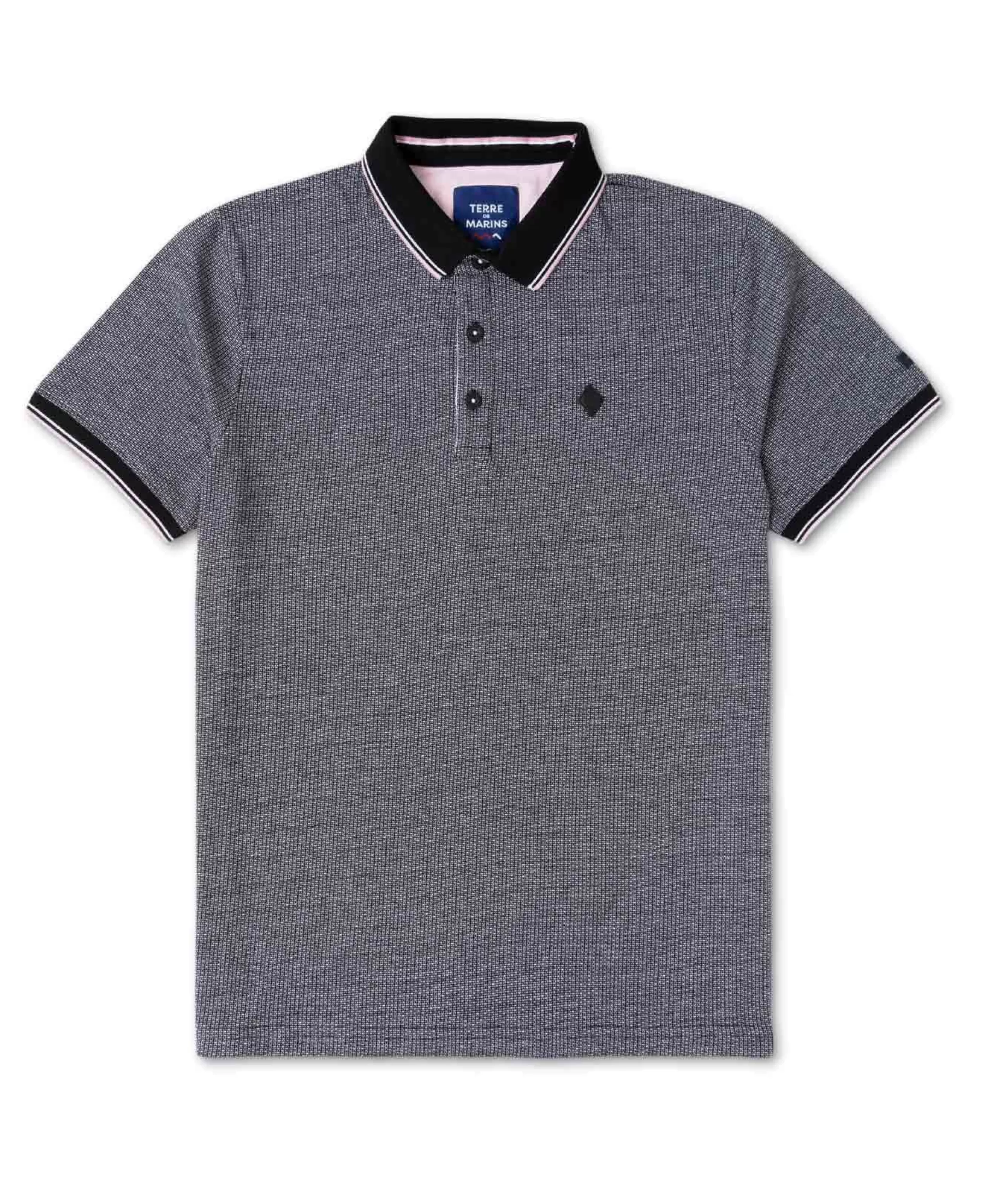 POLO MC NOIR CIDARO*Terre de Marins Fashion
