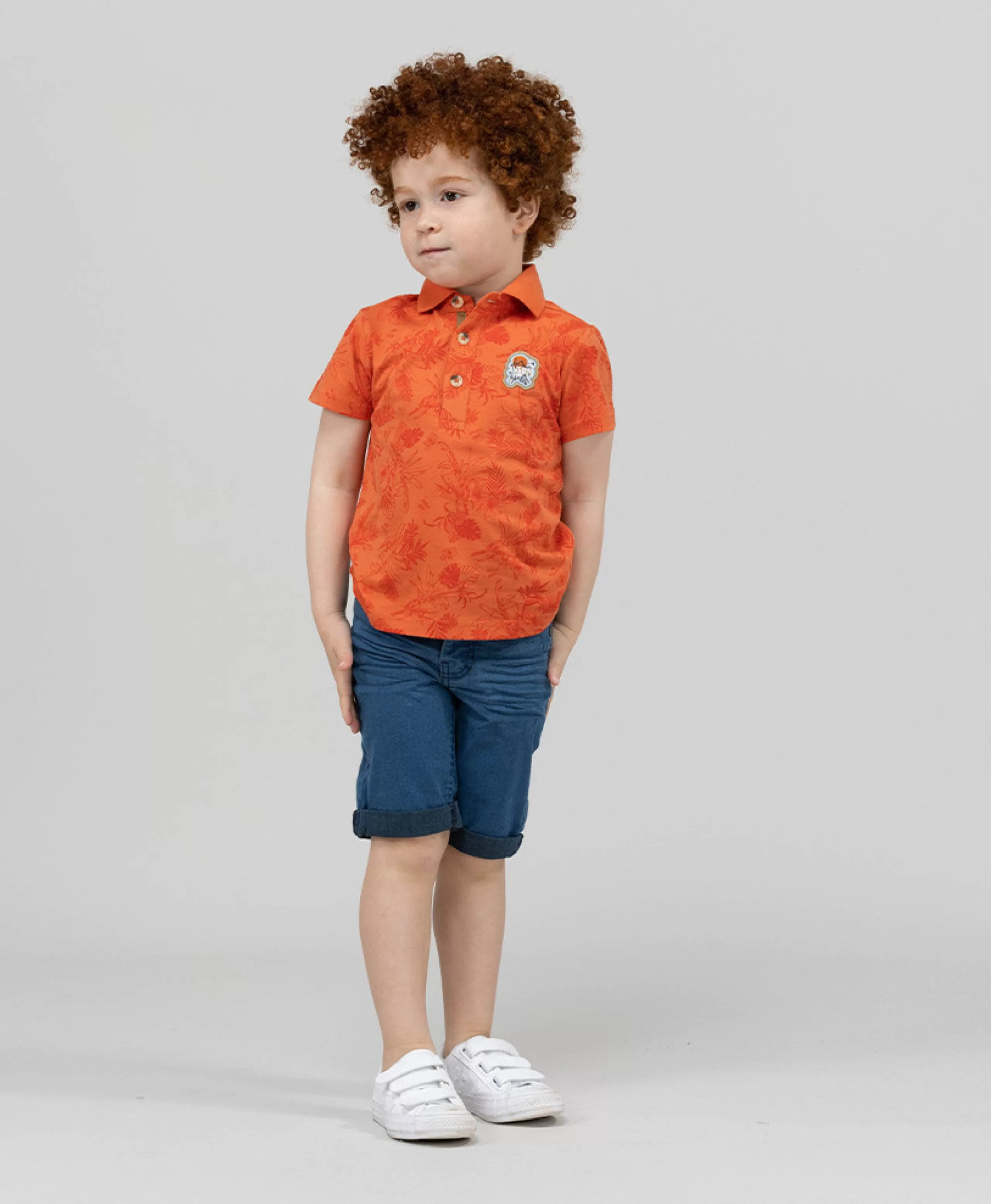 POLO MC ORANGE CITROUILLE COPALO*Terre de Marins Best Sale