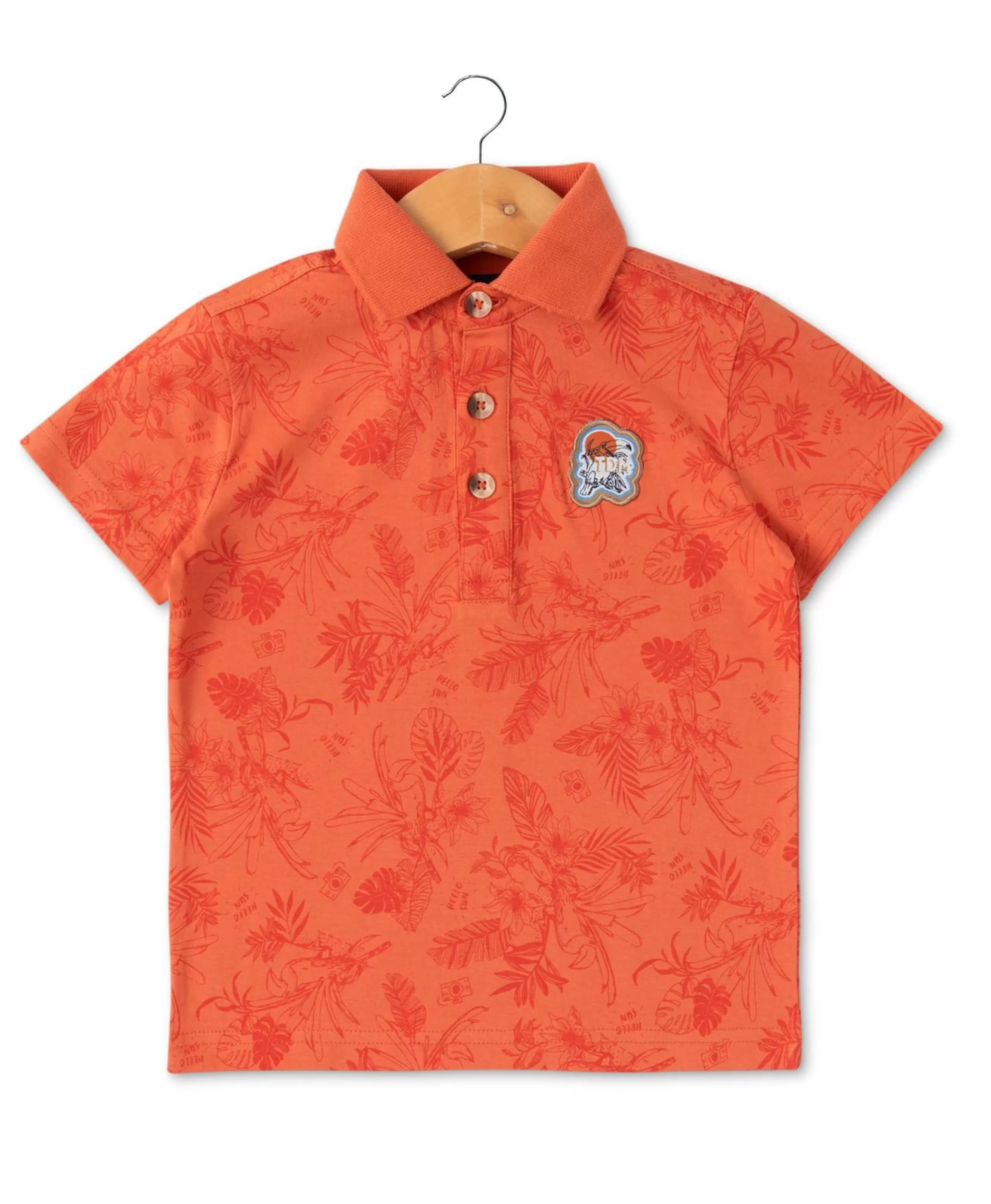 POLO MC ORANGE CITROUILLE COPALO*Terre de Marins Best Sale
