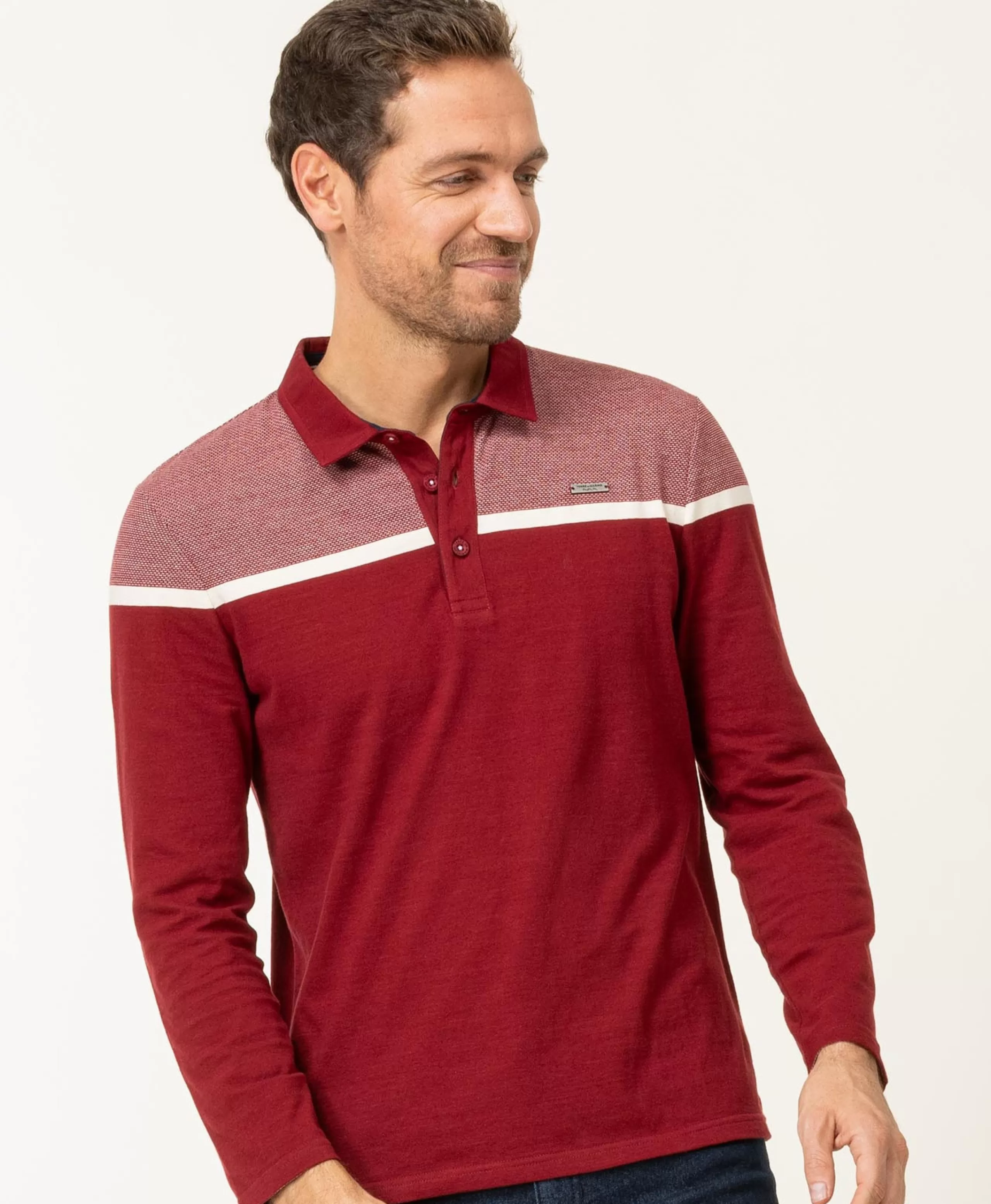 POLO ML GRENAT OJARI*Terre de Marins Flash Sale