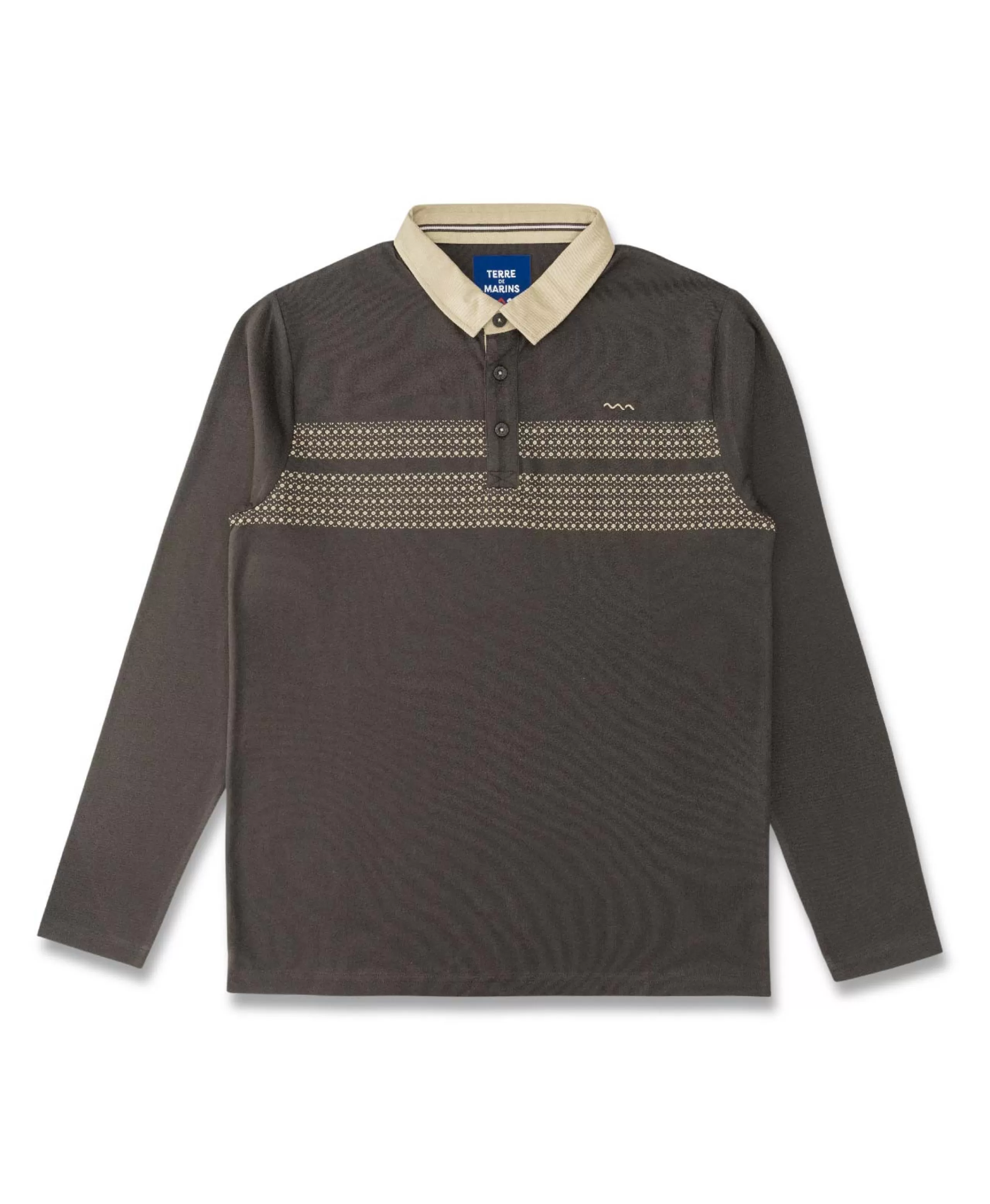 POLO ML IMPRIME CHOCOLAT ONIBI Polo H IMP CHO*Terre de Marins Hot