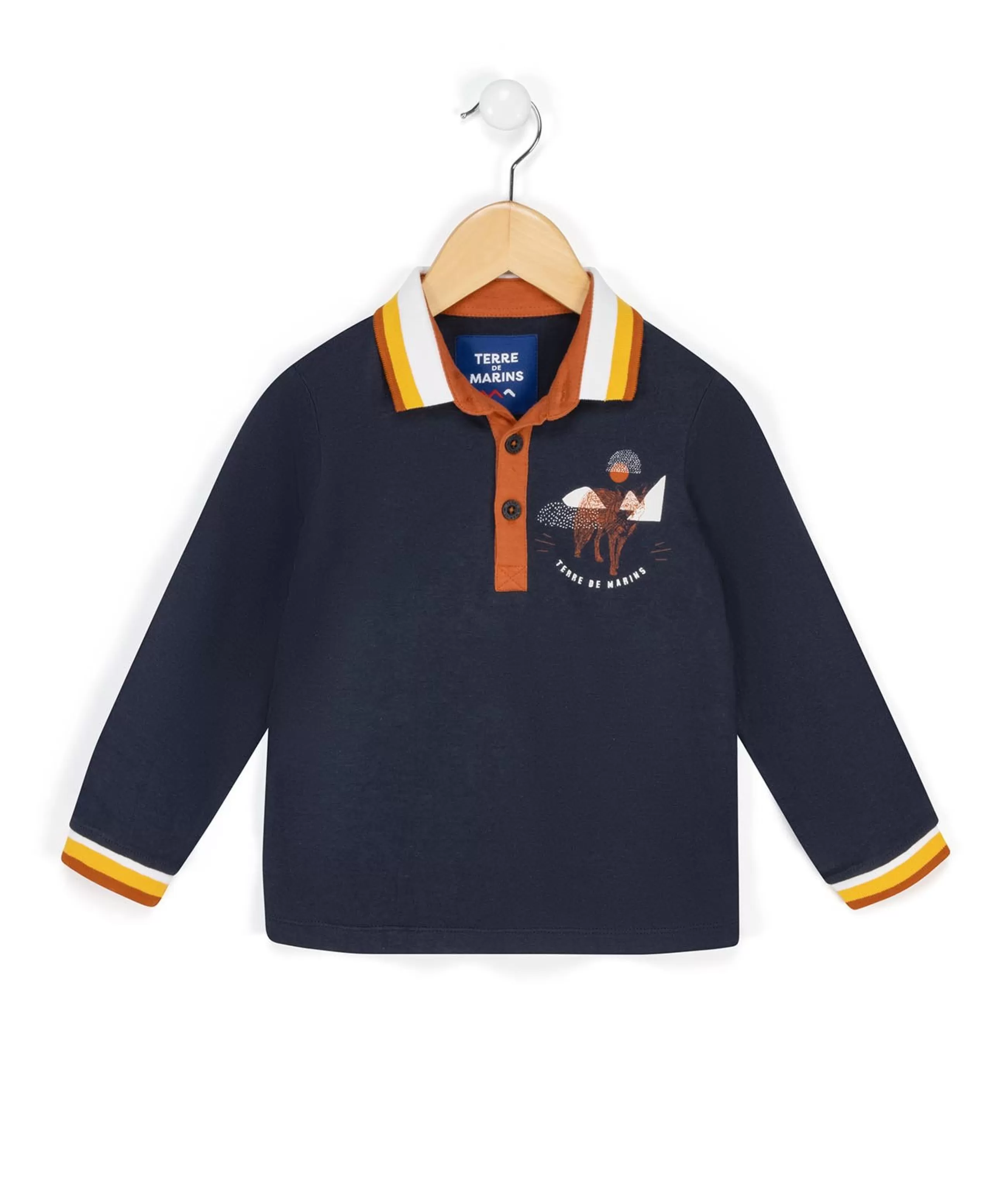 POLO ML INDIGO CALABRA*Terre de Marins Store