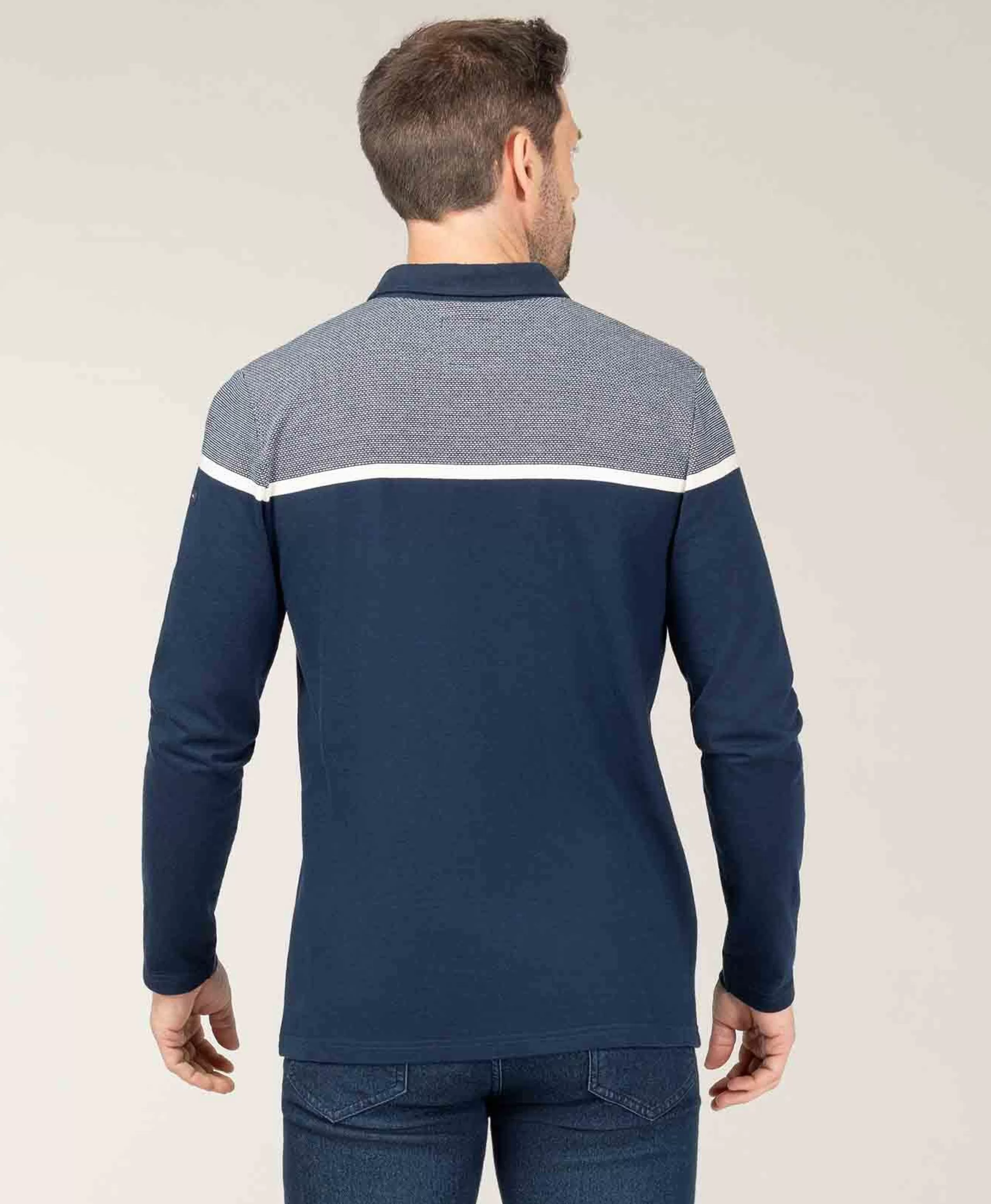 POLO ML INDIGO OJARI*Terre de Marins Cheap
