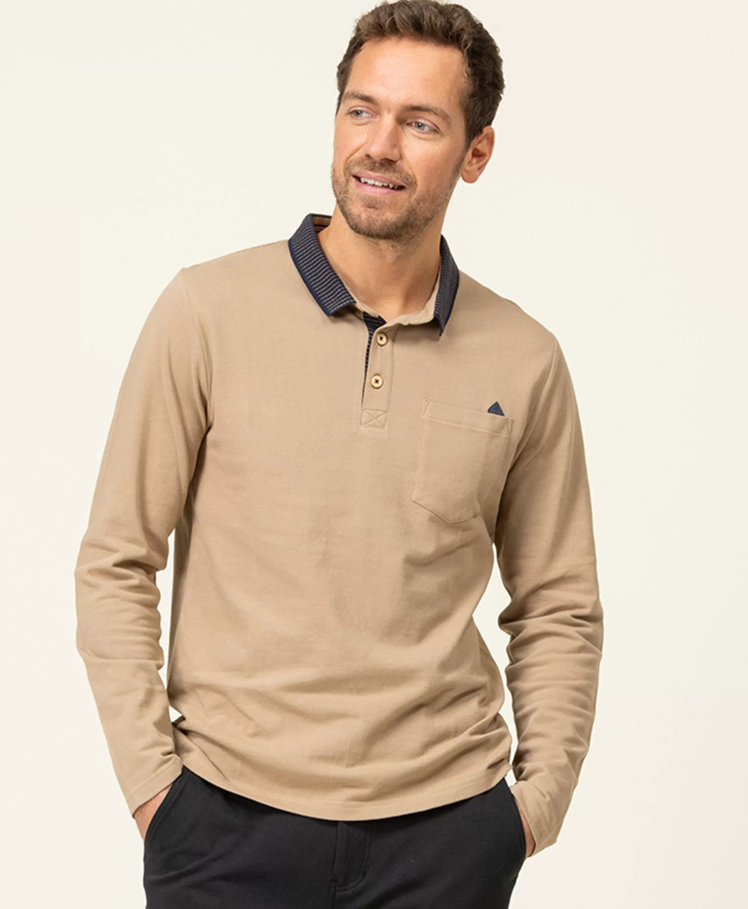 POLO ML SABLE ORAI*Terre de Marins New